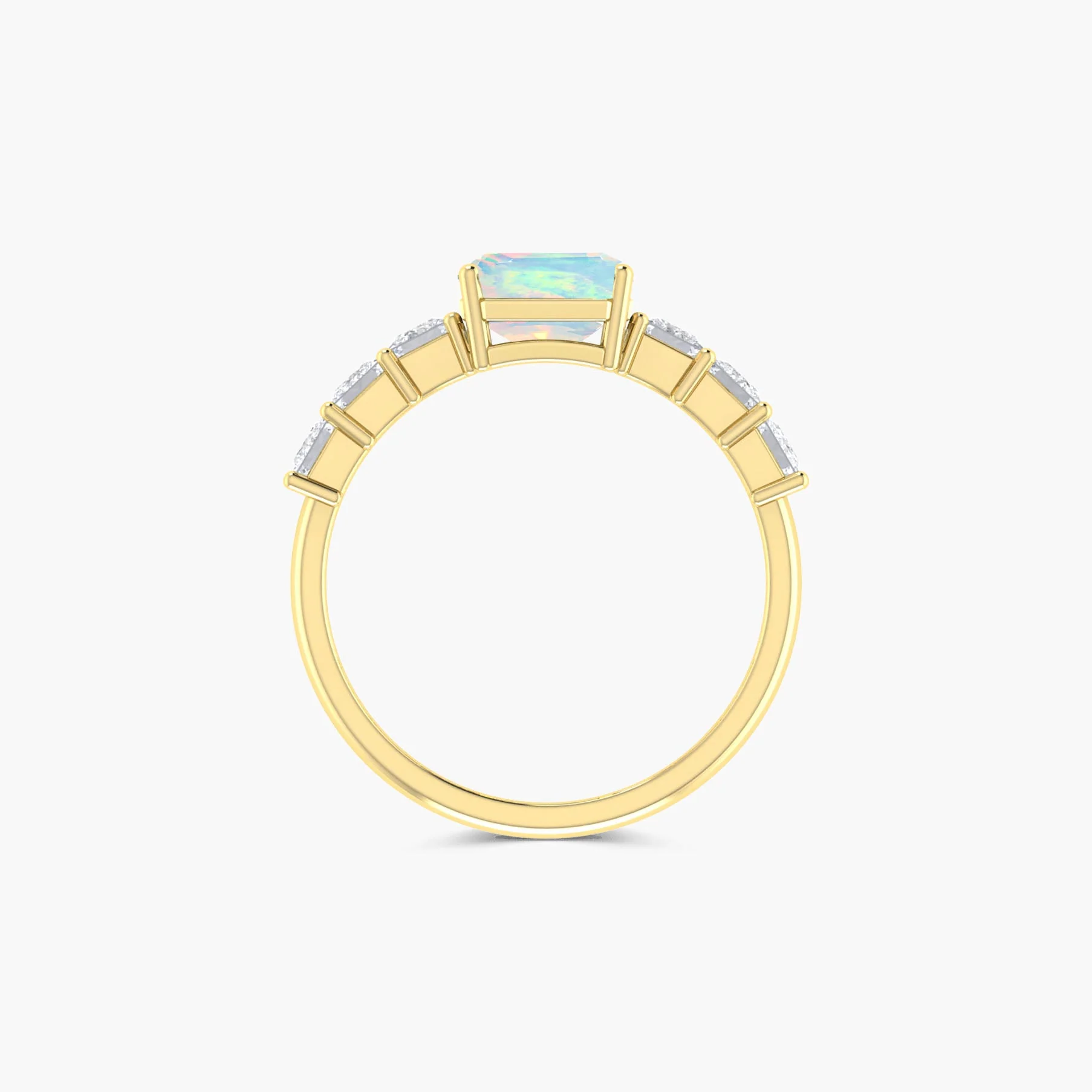 925 Sterling Silver Designer Ring with White Opal - Image 3