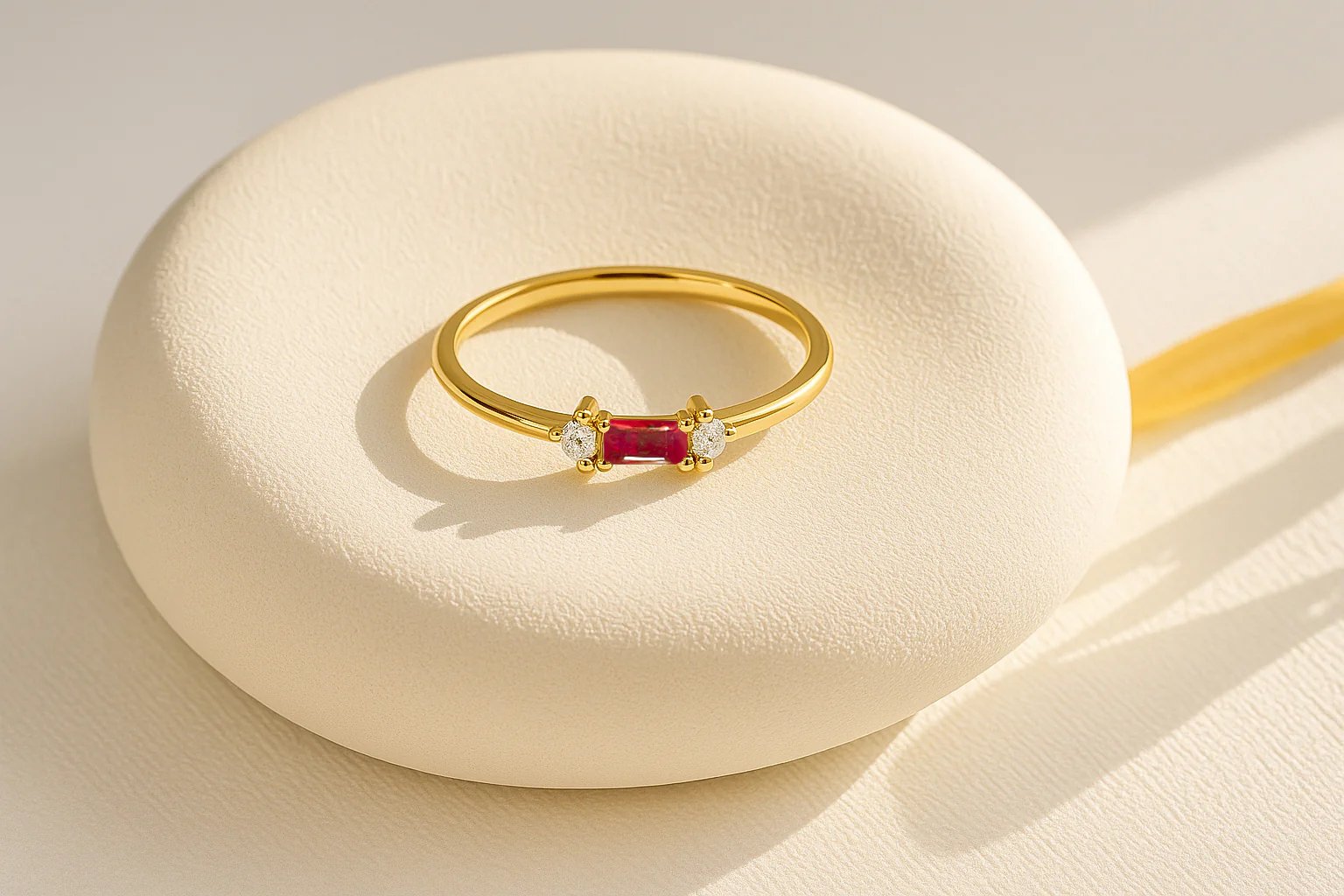 925 Sterling Silver Ruby Baguette Solitaire Ring with 4x2mm Stone 0.30ct - Image 15