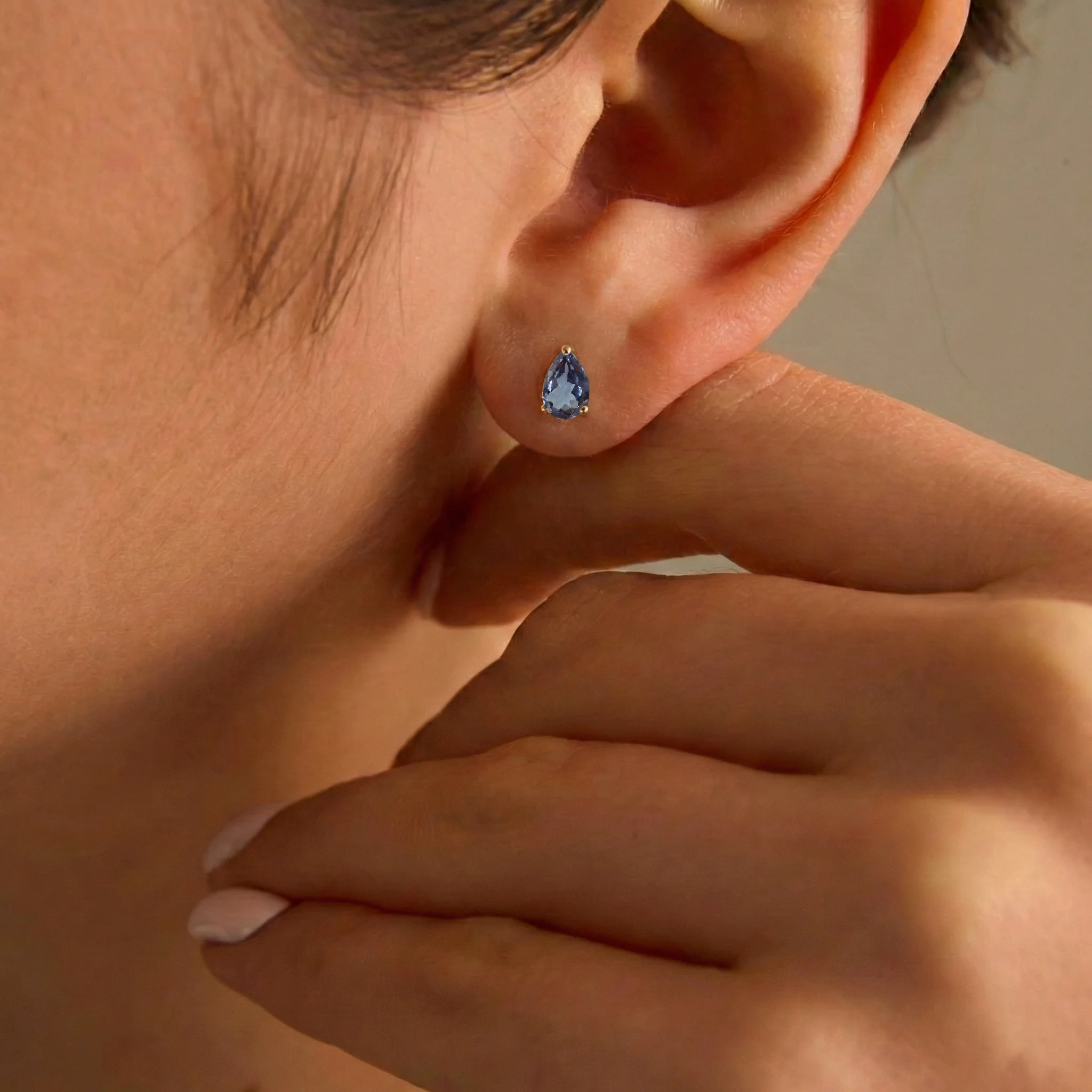 Alexandrite Pear Solitaire Stud Earring in 925 Sterling Silver 10X8 MM 5.35ct - Image 14