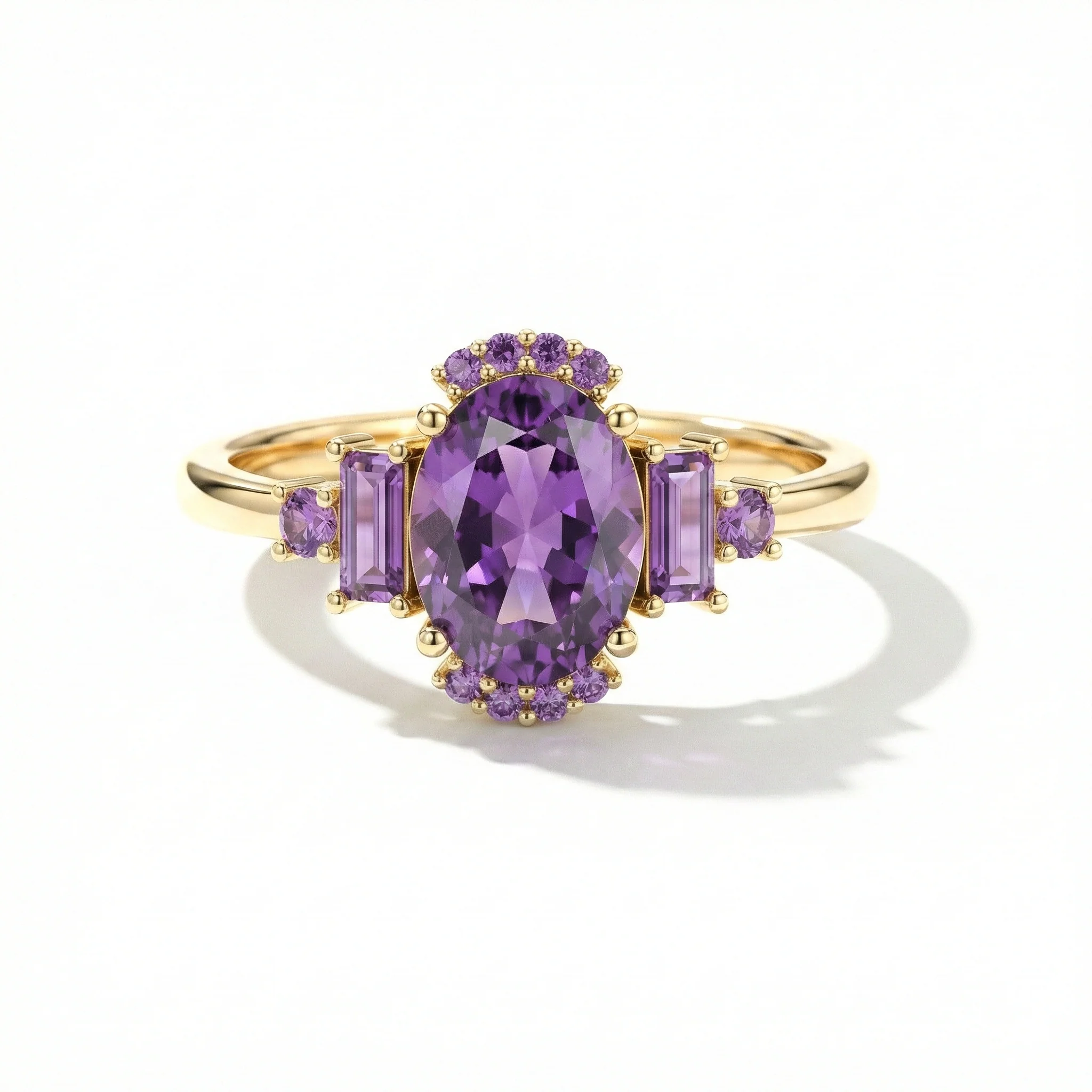 Amethyst Engagement Ring | Timeless Gemstone Ring for Women | Gift for Her - Image 5