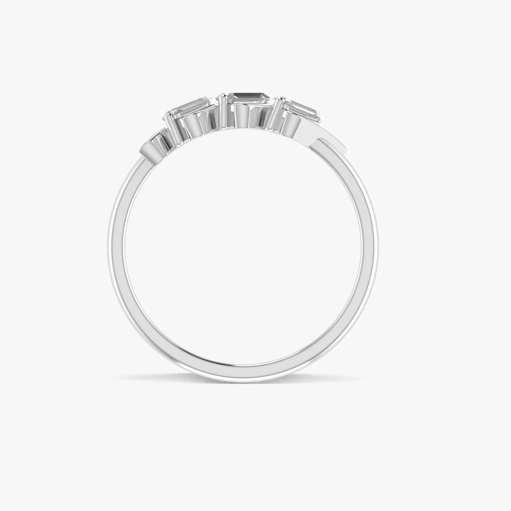 Baguette Cut Triple Zircon Ring - Image 6