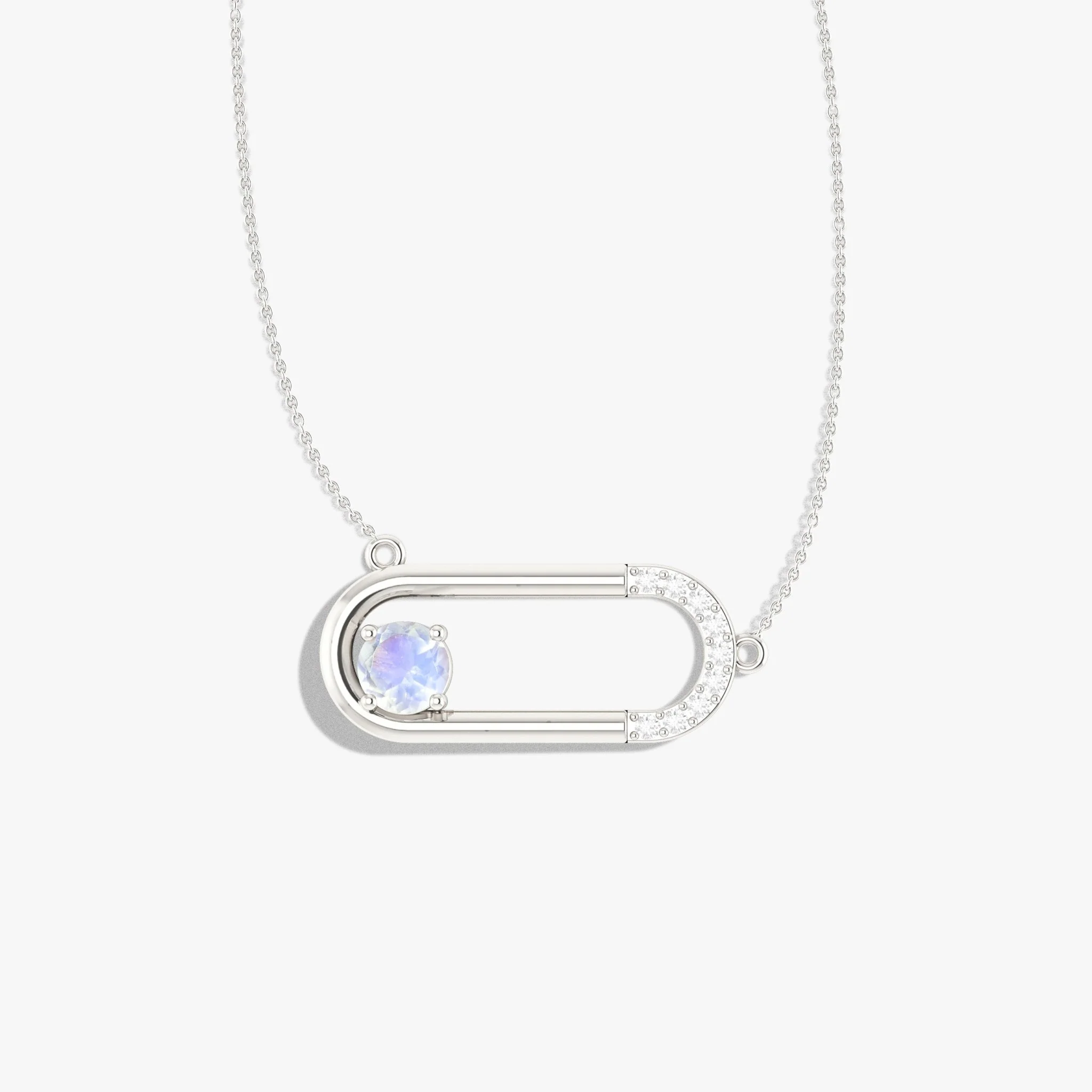 Beautiful Gold vermaile desing Moonstone pendant necklace - Image 5