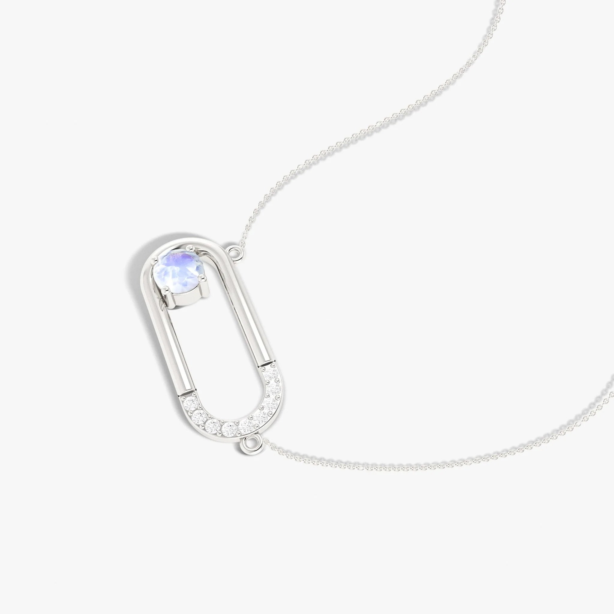 Beautiful Gold vermaile desing Moonstone pendant necklace - Image 6