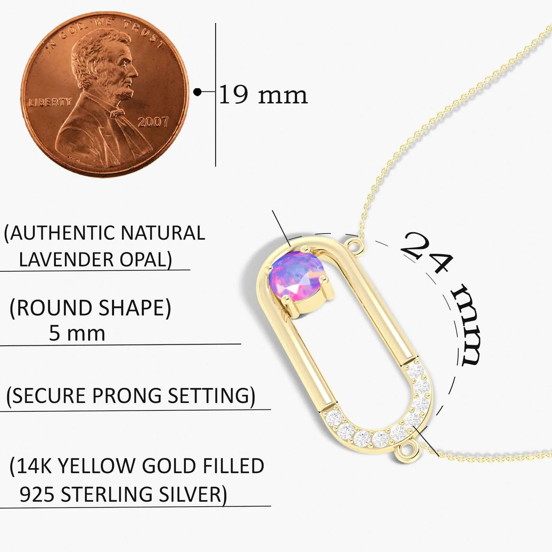 Black fire Round Ethiopian opal pendant necklace - Image 11