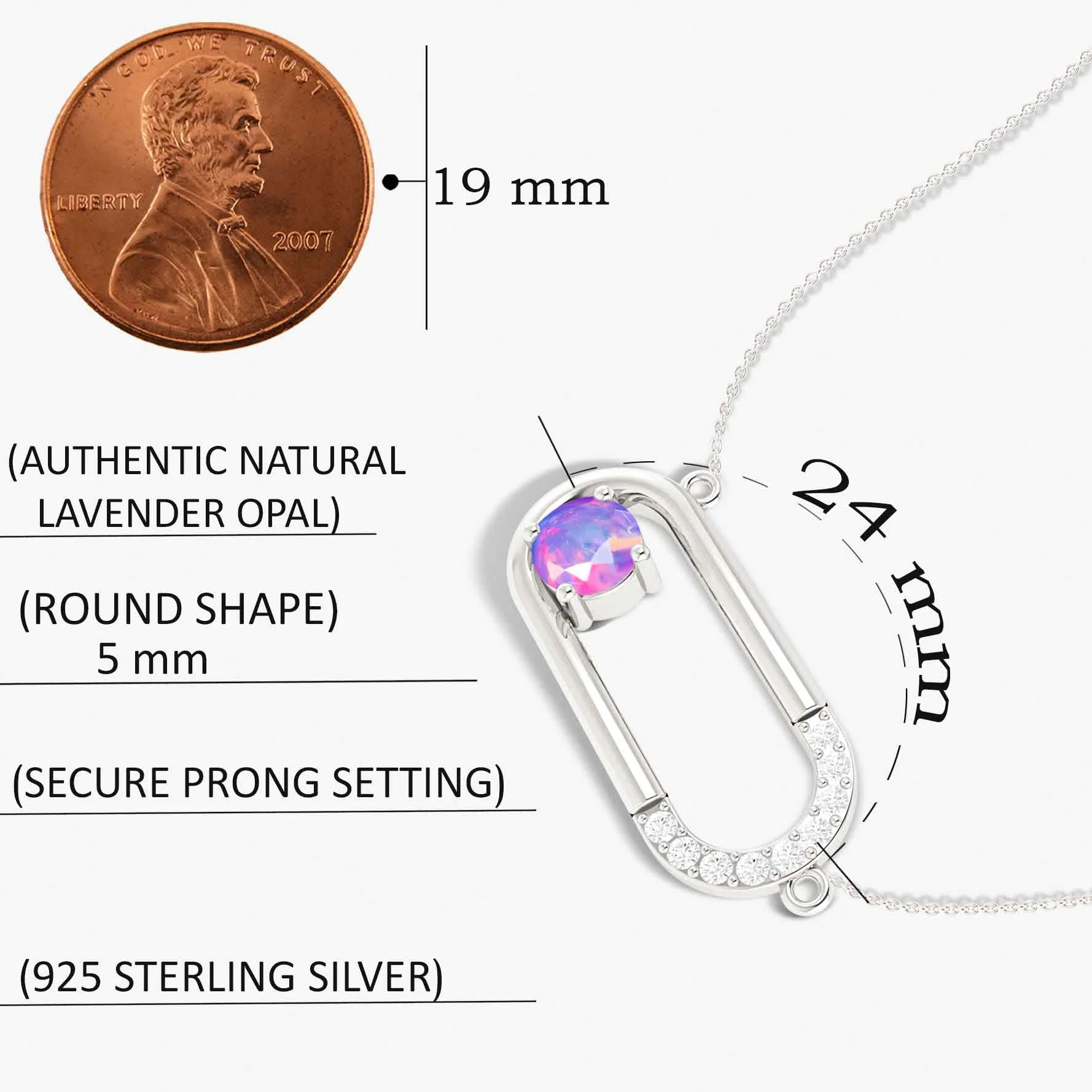Black fire Round Ethiopian opal pendant necklace - Image 15