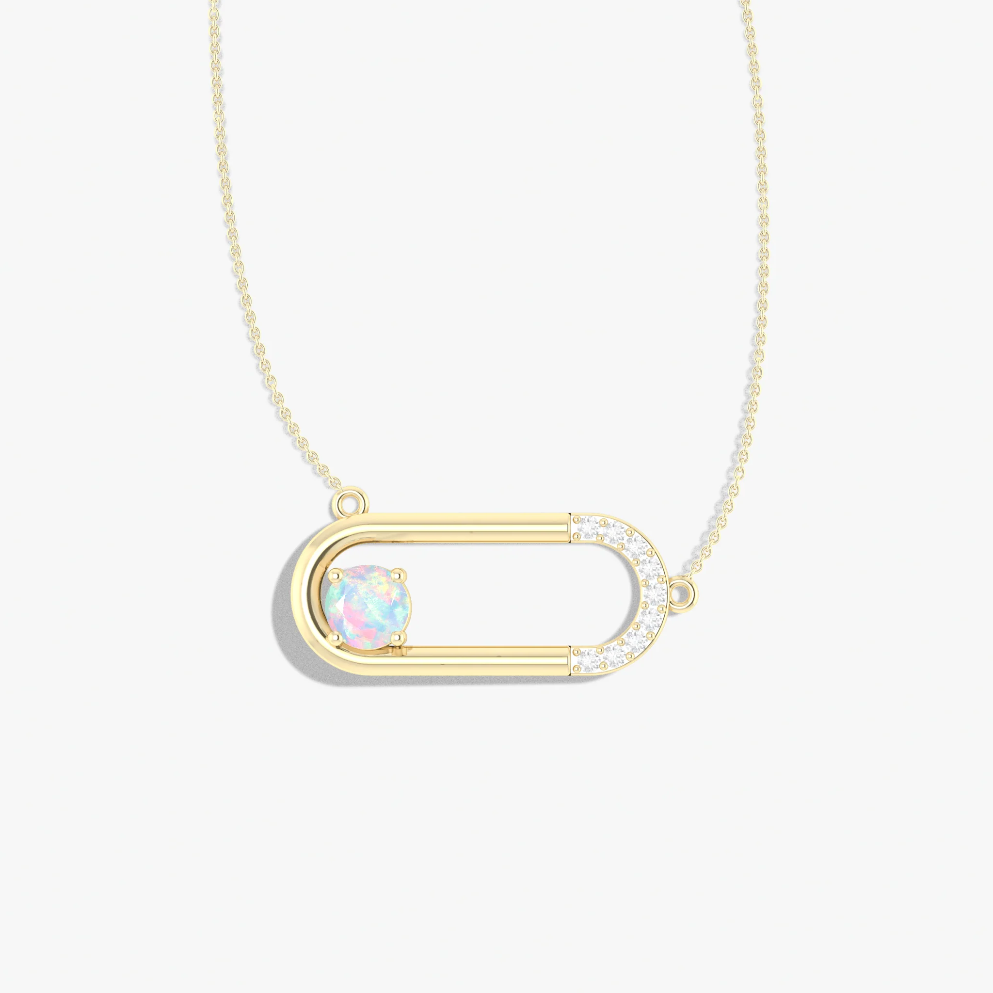 Black fire Round Ethiopian opal pendant necklace - Image 25