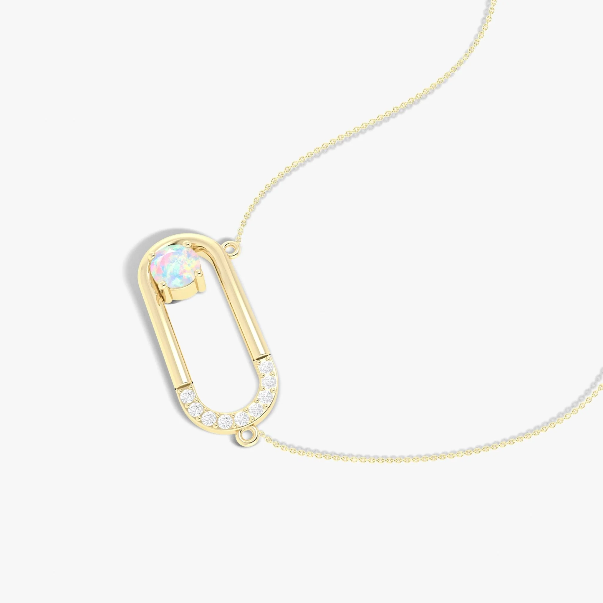 Black fire Round Ethiopian opal pendant necklace - Image 26