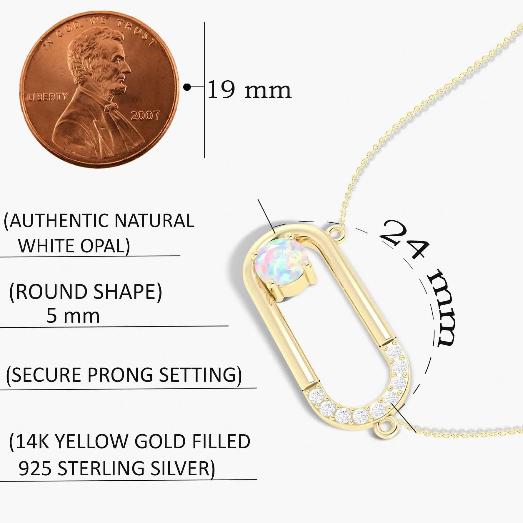 Black fire Round Ethiopian opal pendant necklace - Image 27