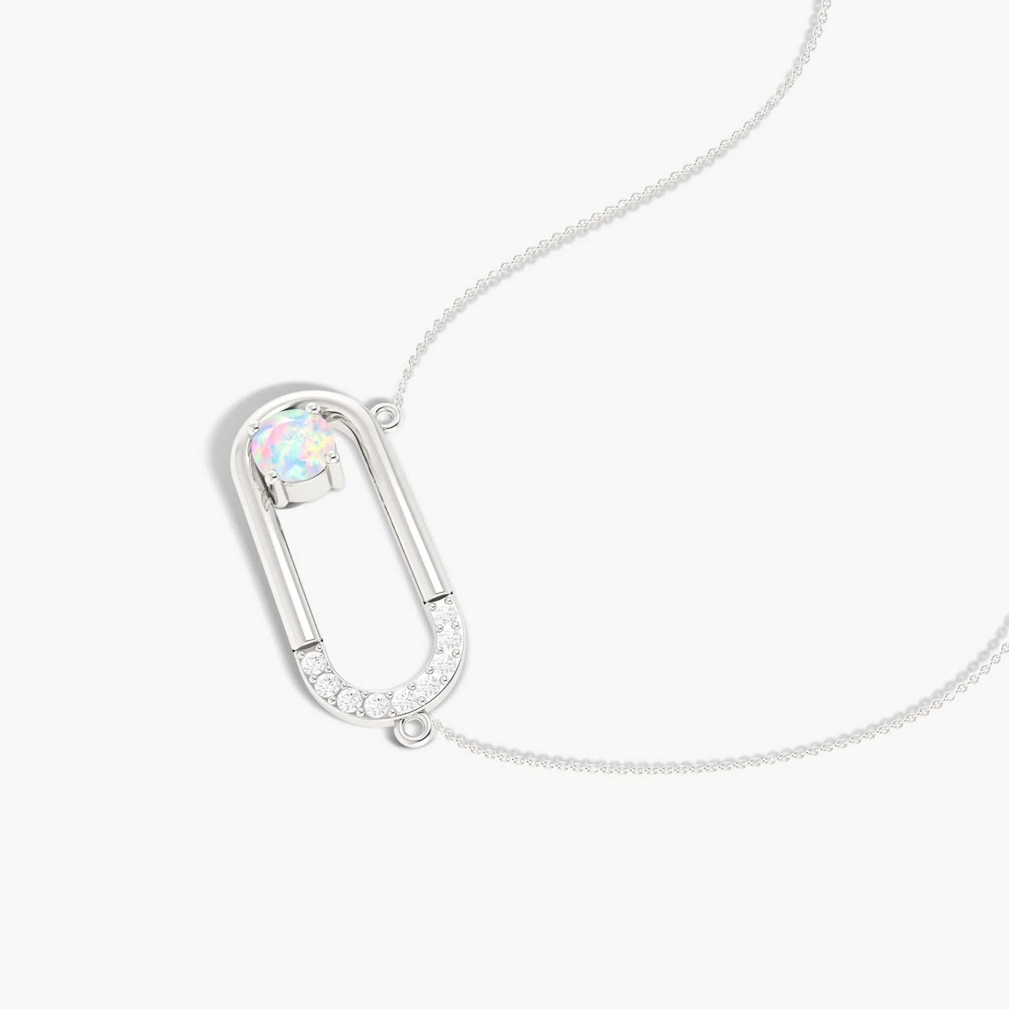 Black fire Round Ethiopian opal pendant necklace - Image 30