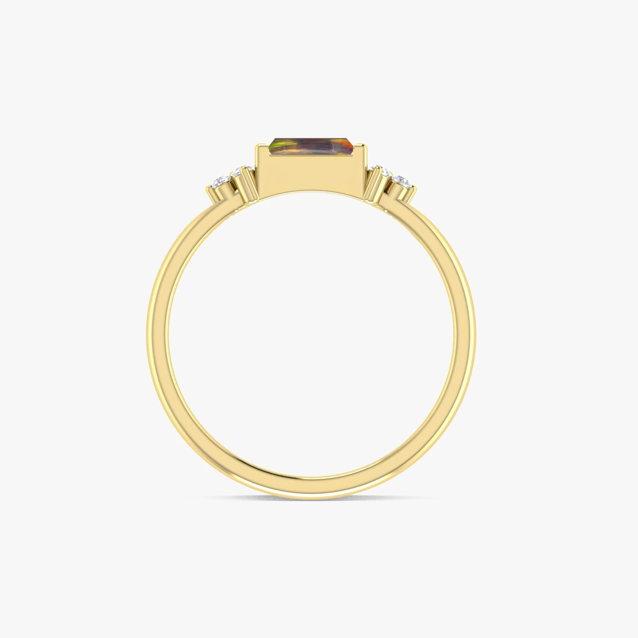 Black Opal Designer Ring in Gold & Sterling Silver - Image 6