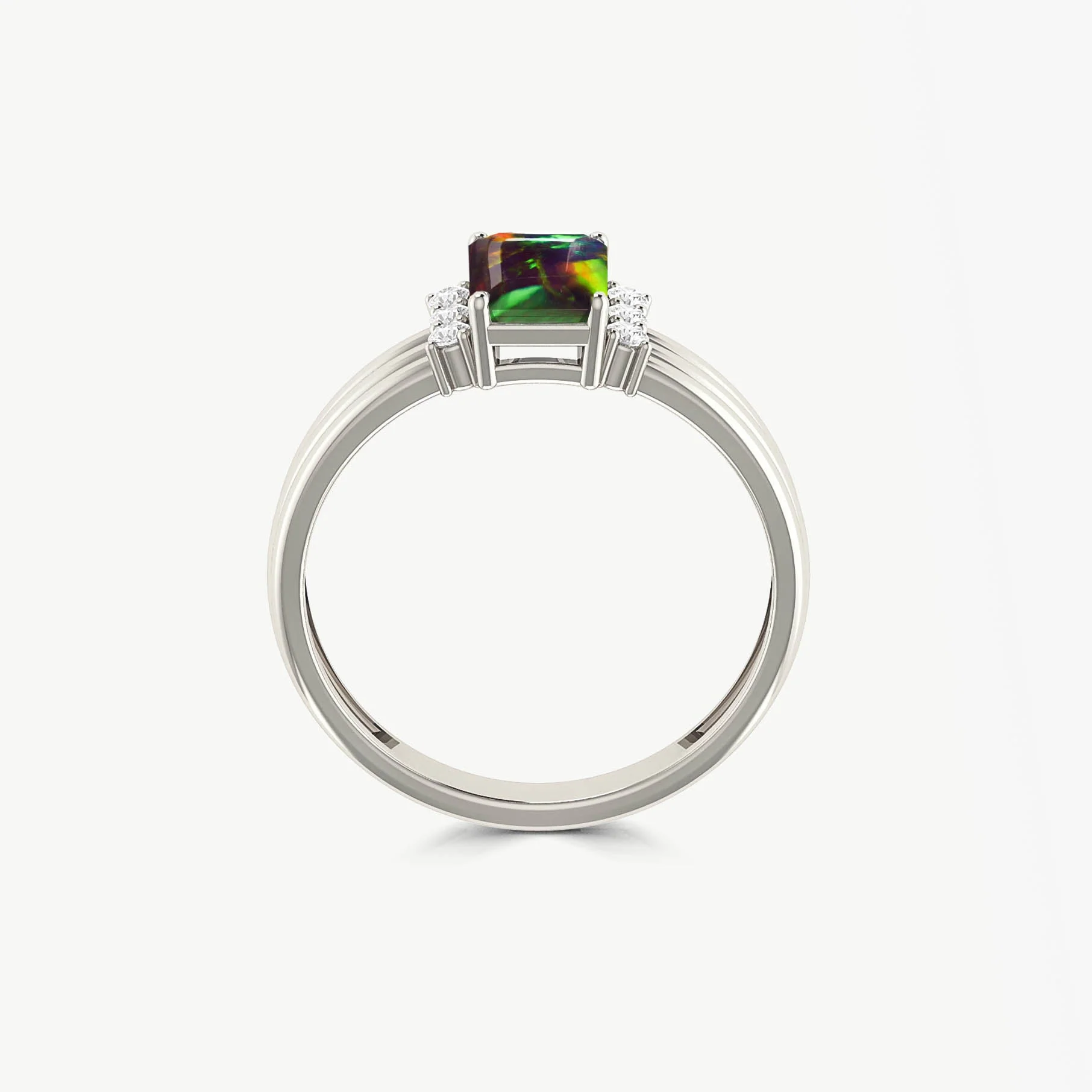 Black Opal Gemstone Ring Gift For Women - Image 6