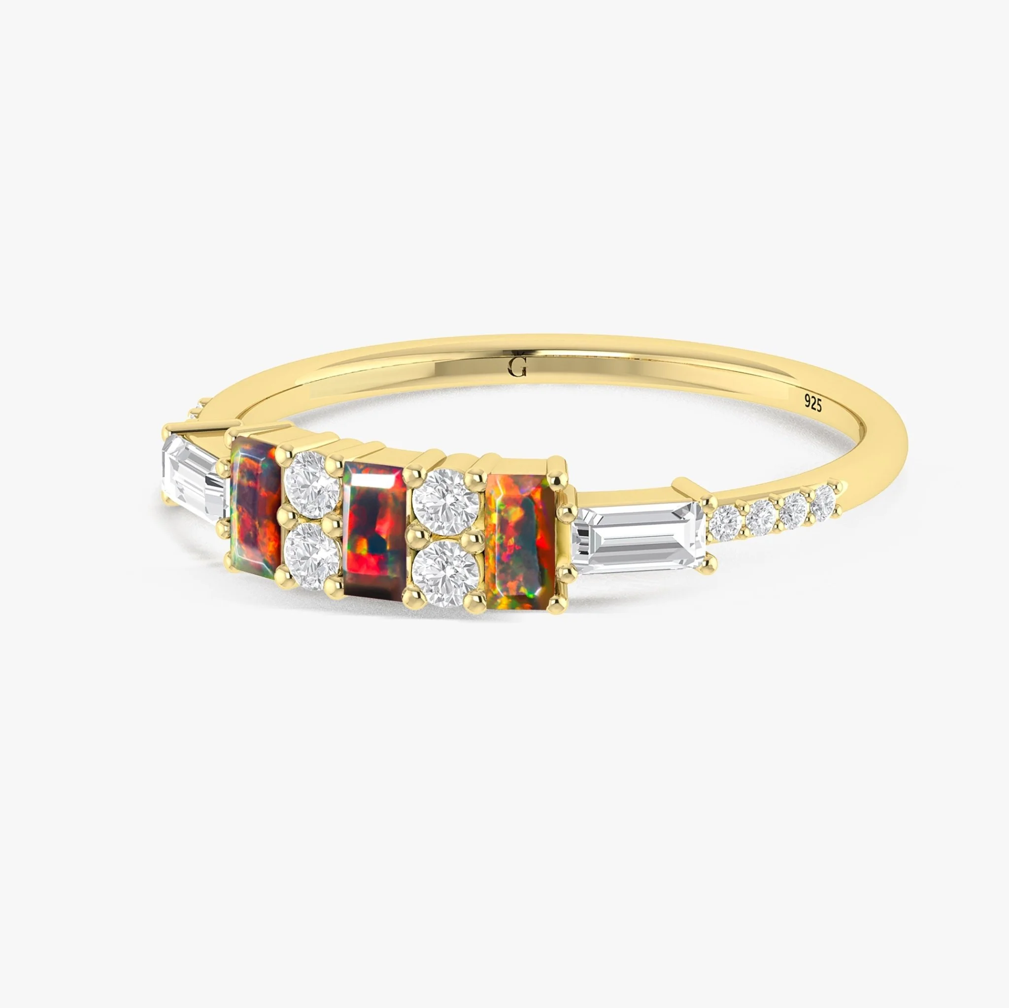 Black Opal Designer Zircon Ring - Image 4