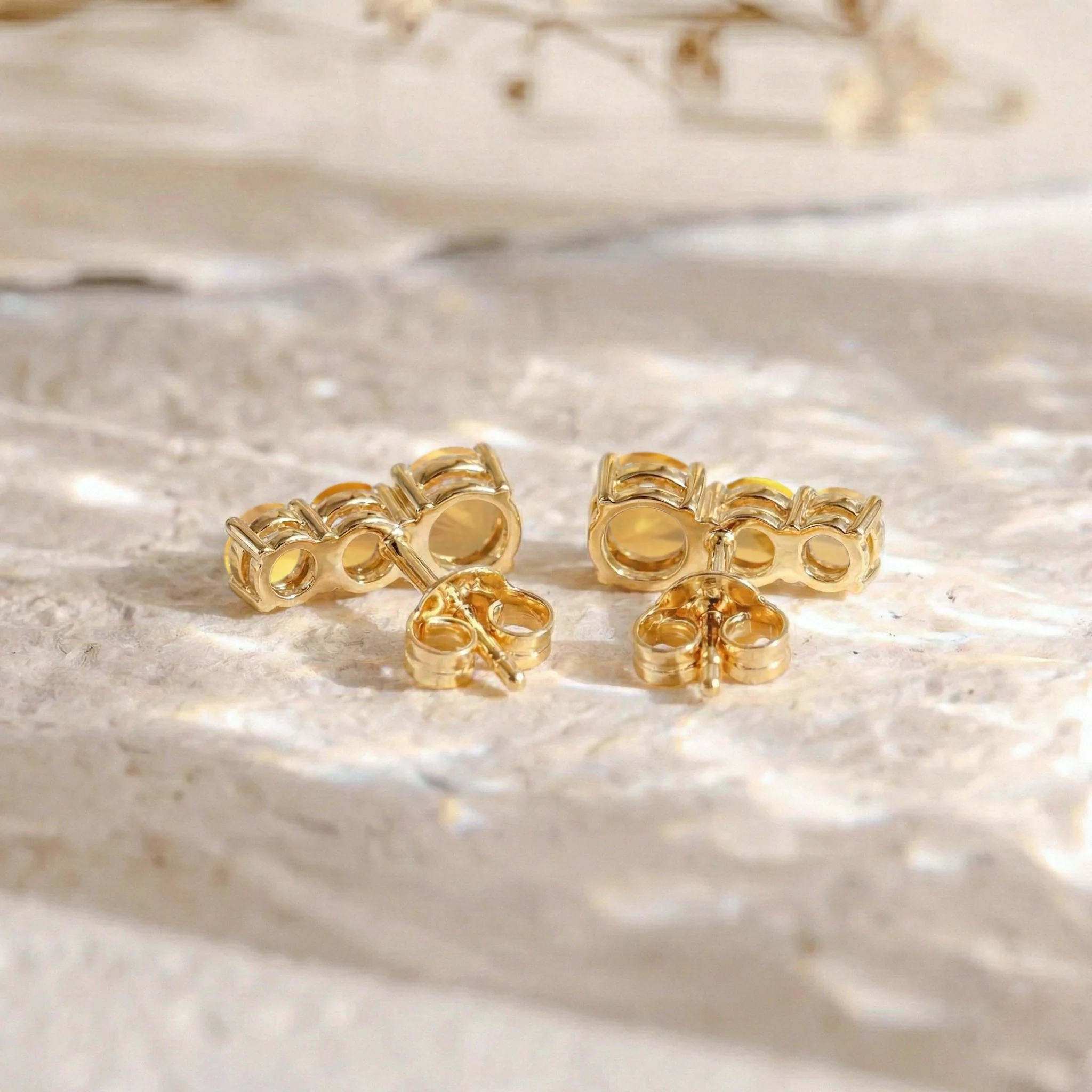 Citrine Round Stud Earring in 925 Sterling Silver 5X4X3MM 1.40 ct. - Image 10