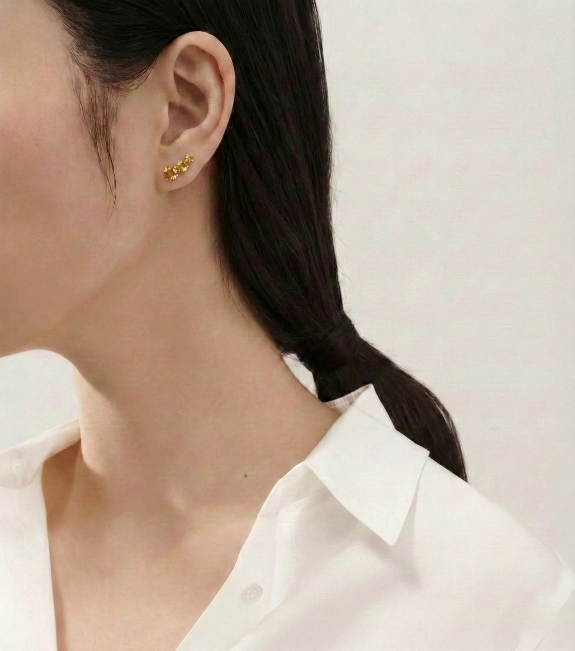 Citrine Round Stud Earring in 925 Sterling Silver 5X4X3MM 1.40 ct. - Image 7