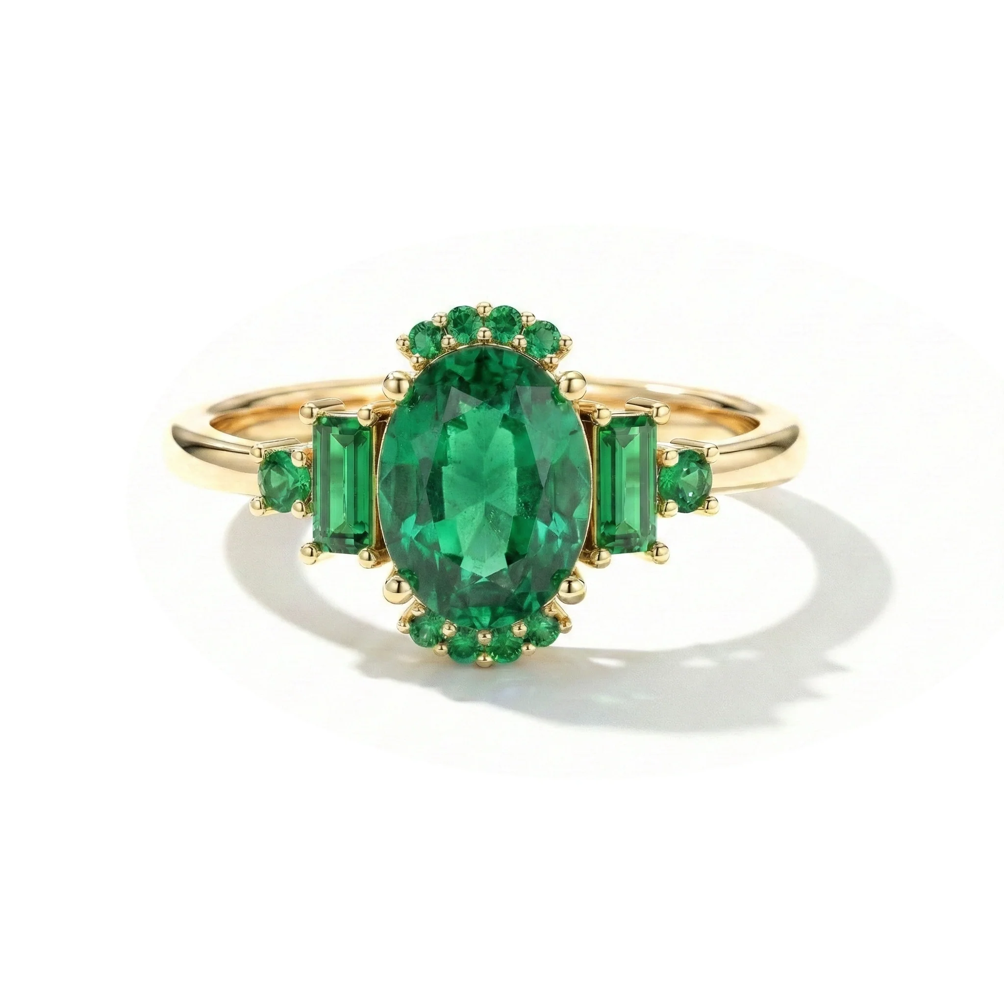 Emerald Engagement Ring | Luxury Bridal Ring | Unique Engagement Ring for Women - Image 5