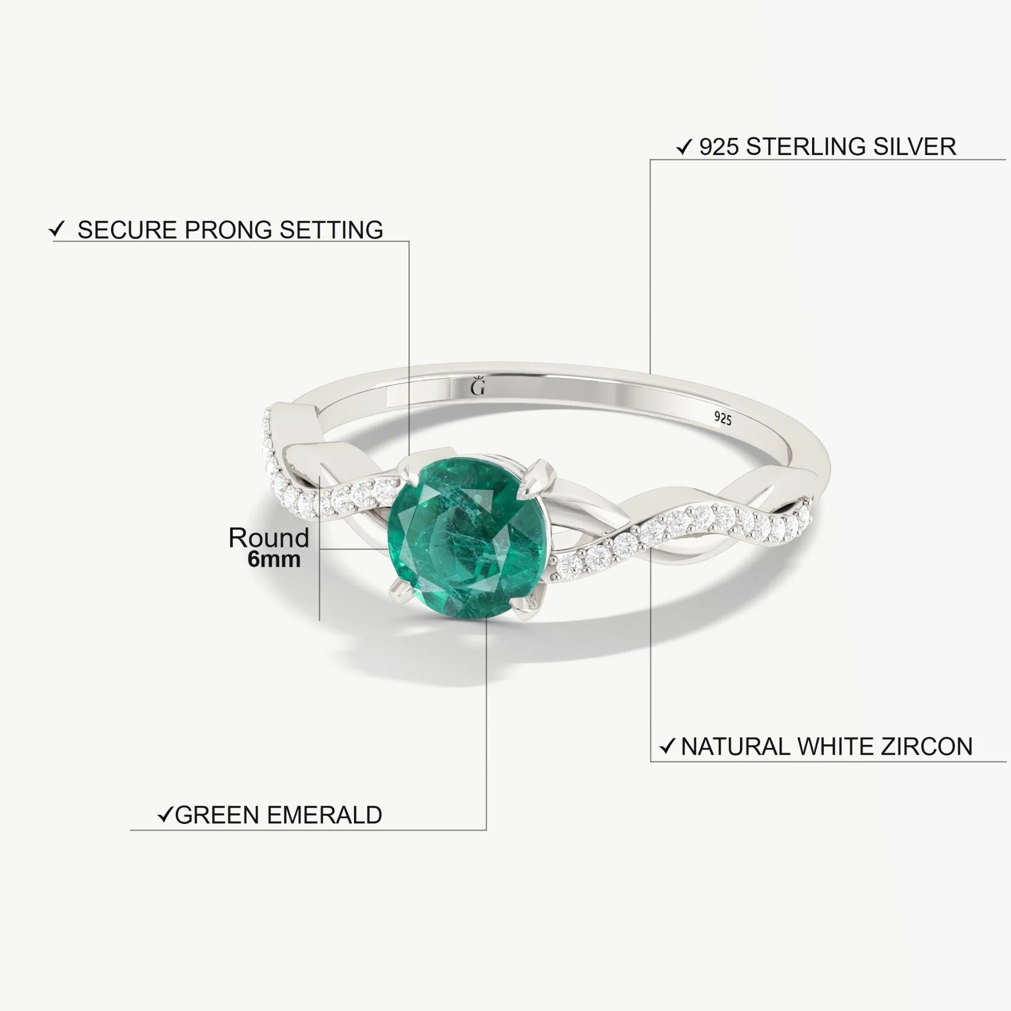 Green Emerald Ring The Perfect Gift For Someone Special - Image 7
