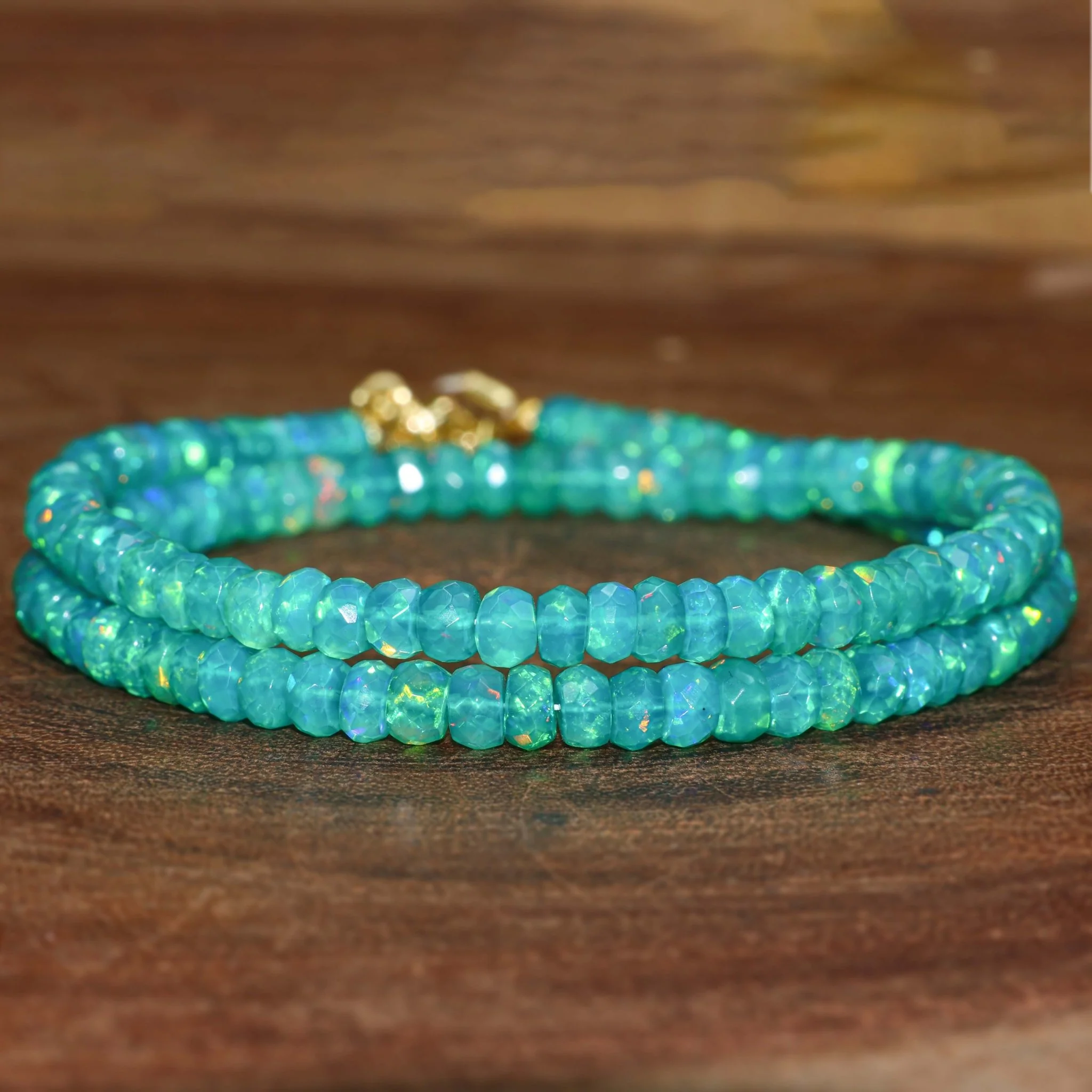 GREEN OPAL ROUND BEADED NECKLACE - Image 6