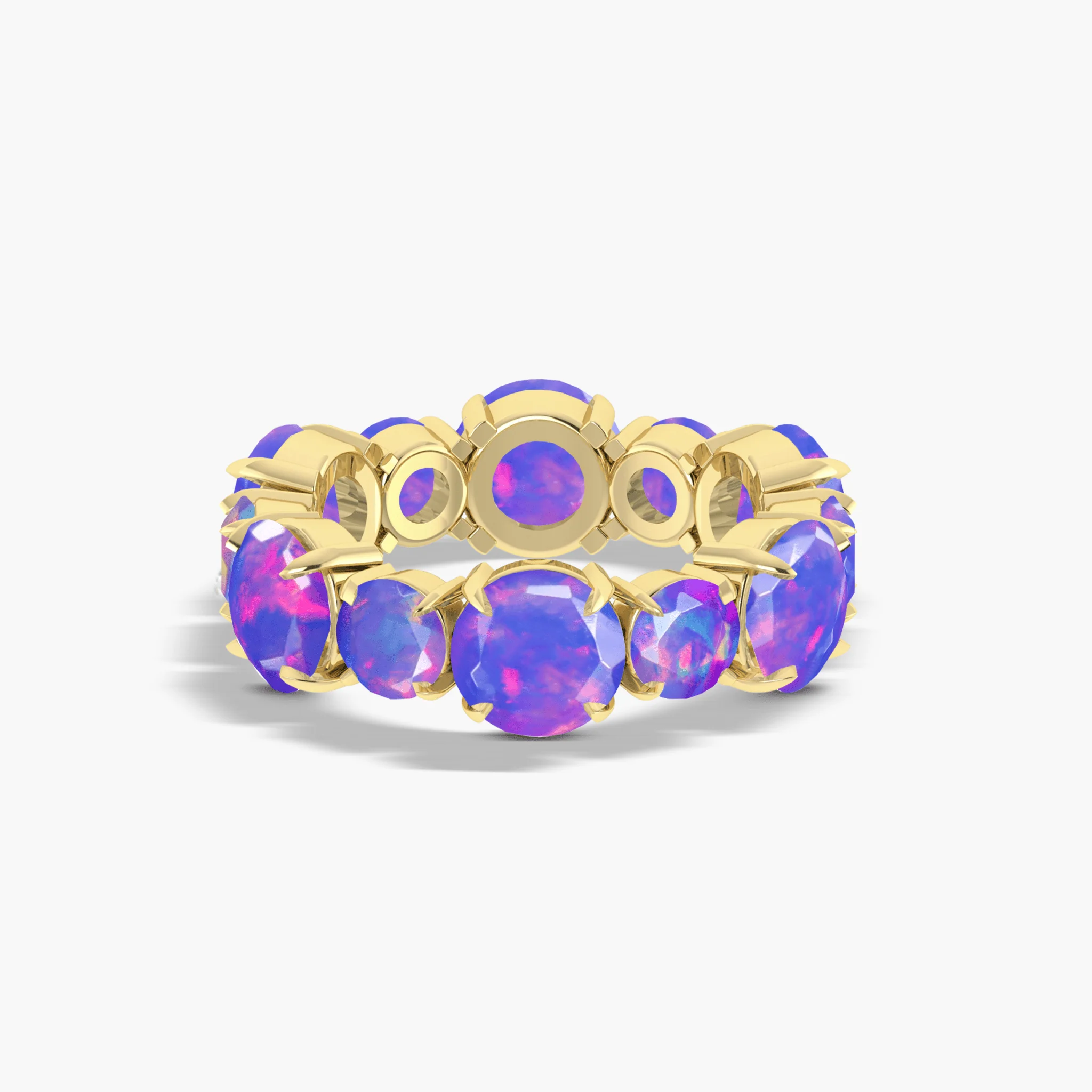 Lavender Opal Eternity Band Ring