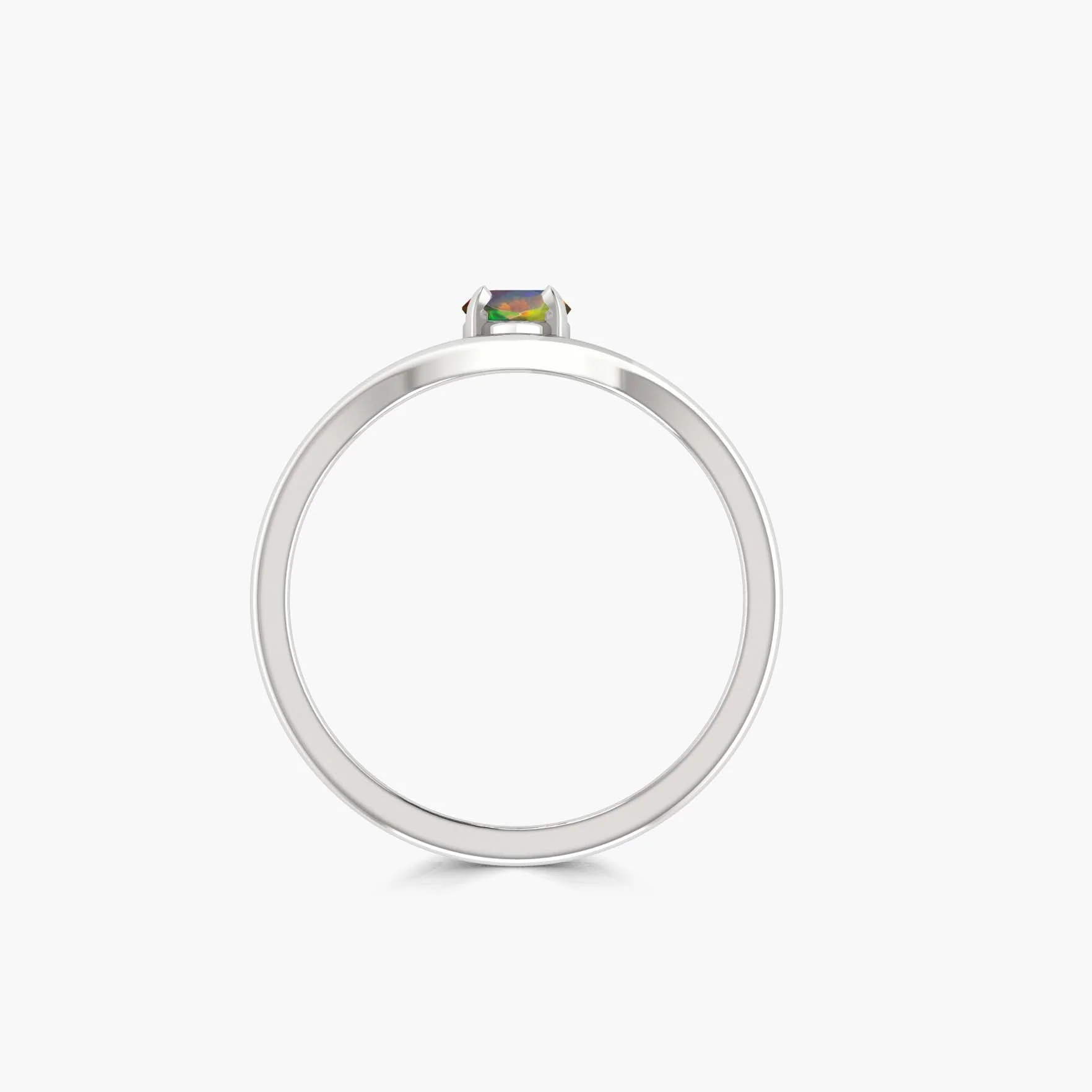 Marquise Black Opal Solitaire Ring 925 Silver - Image 6