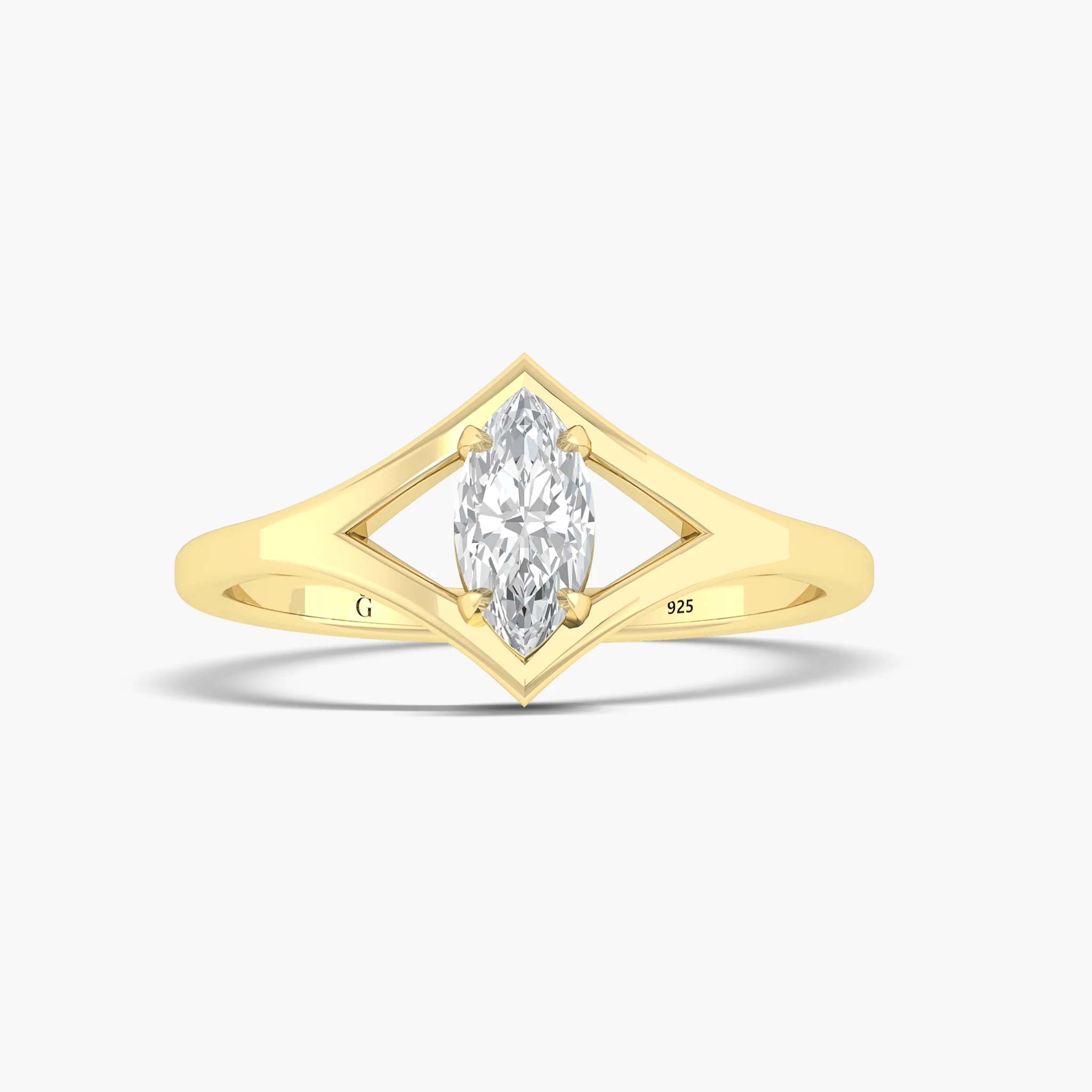 Marquise simulated diamond zircon Wedding or engagement ring