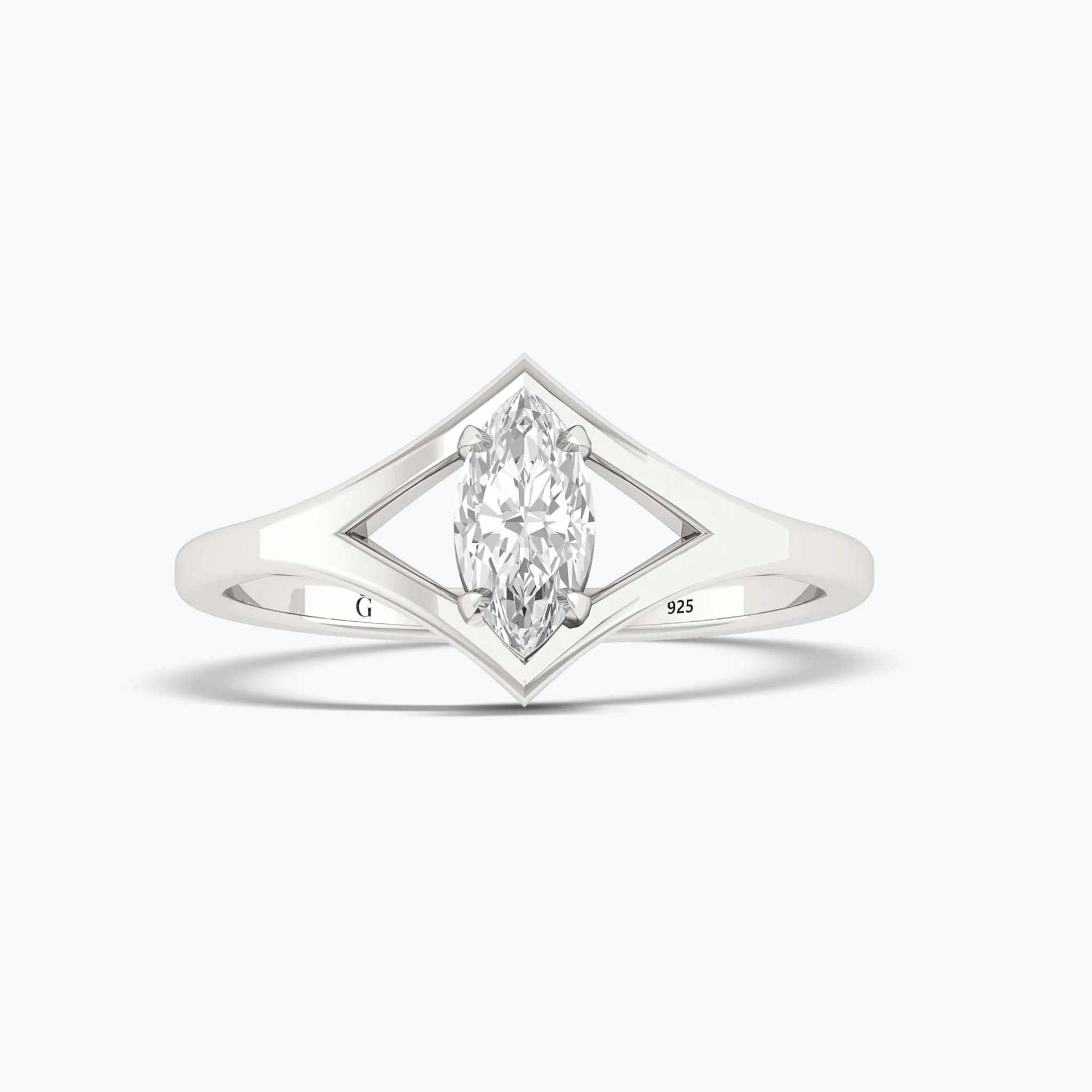 Marquise simulated diamond zircon Wedding or engagement ring - Image 6