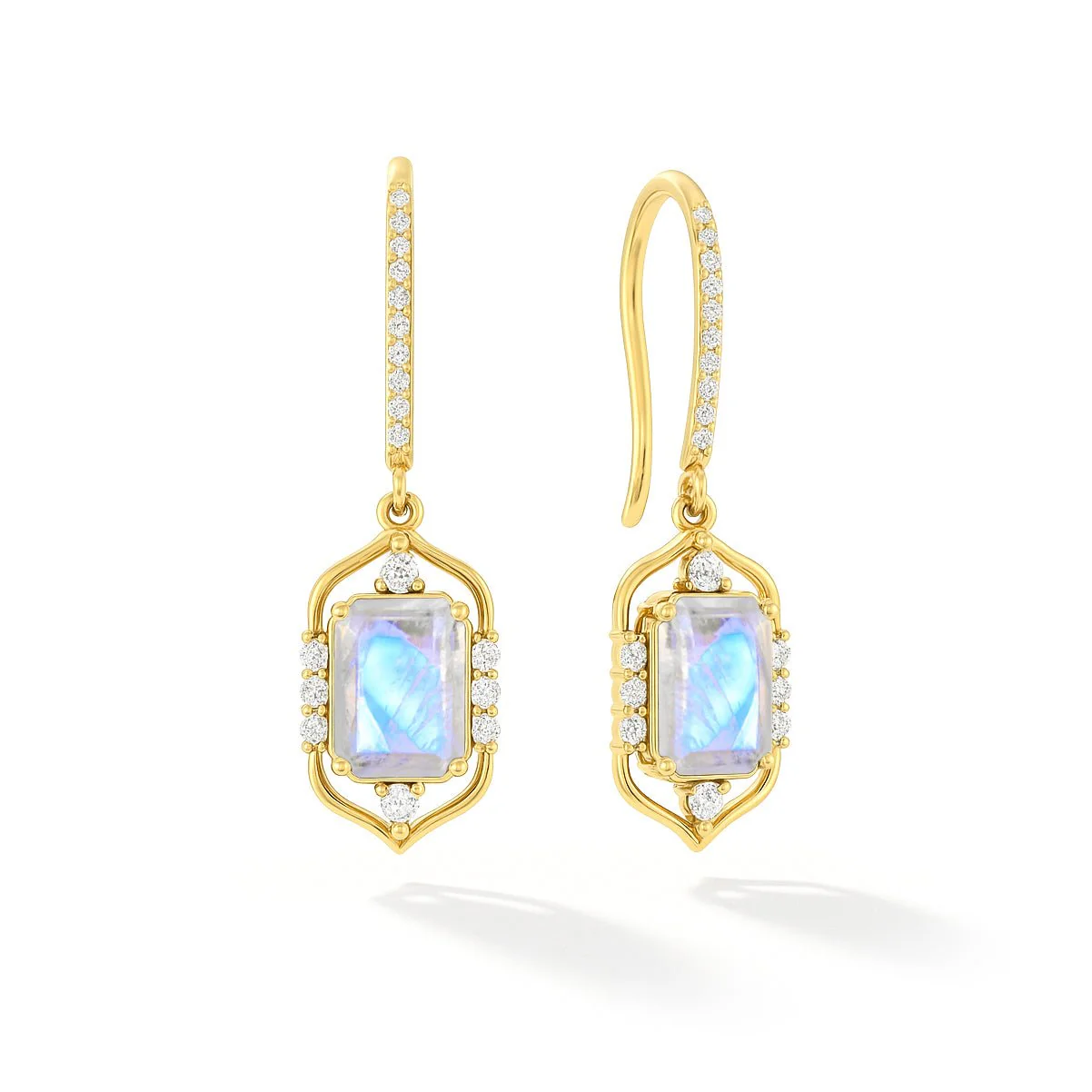 Moonstone 925 Silver Earrings - Elegant Style