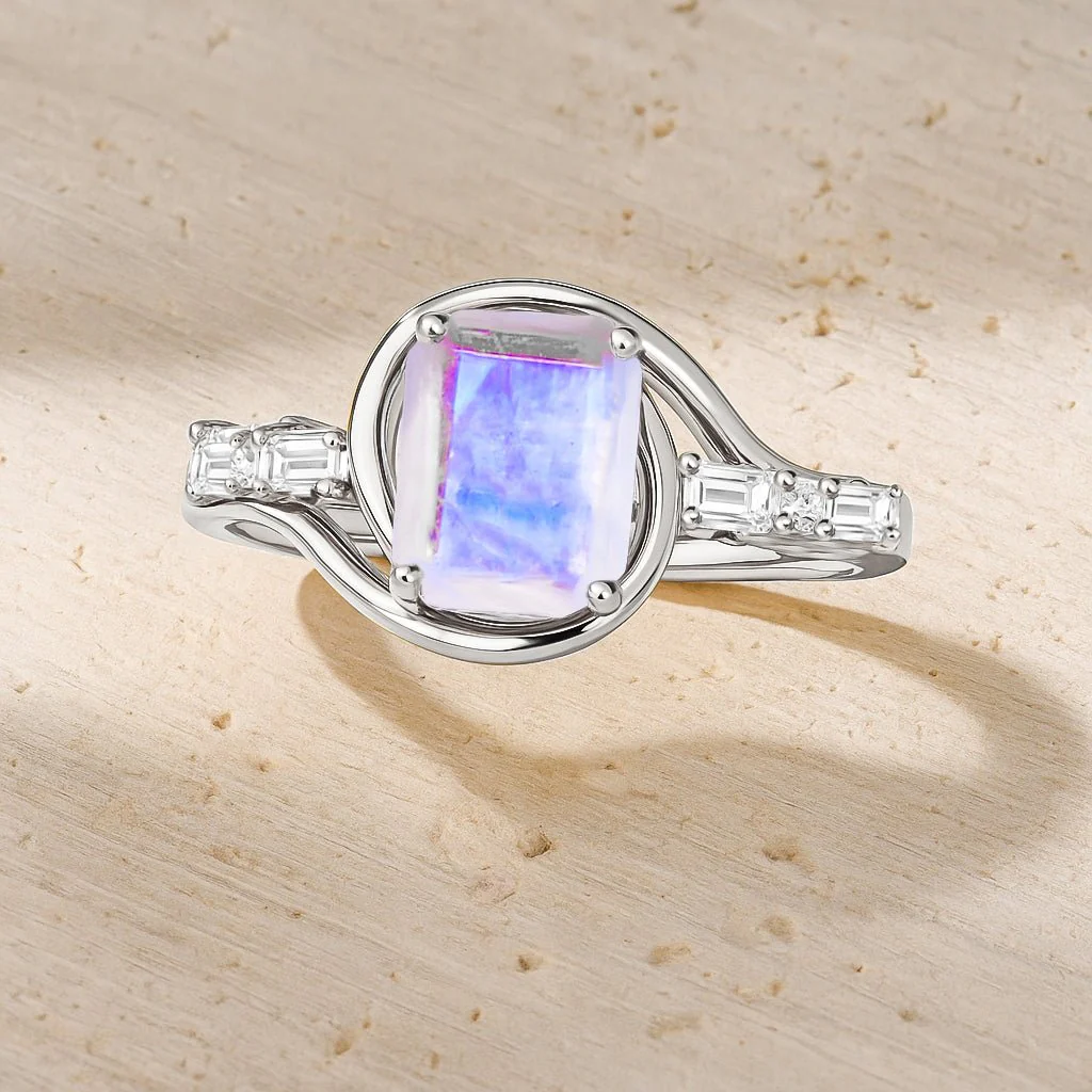Moonstone Gemstone Ring for Women - Statement Jewelry - Image 5