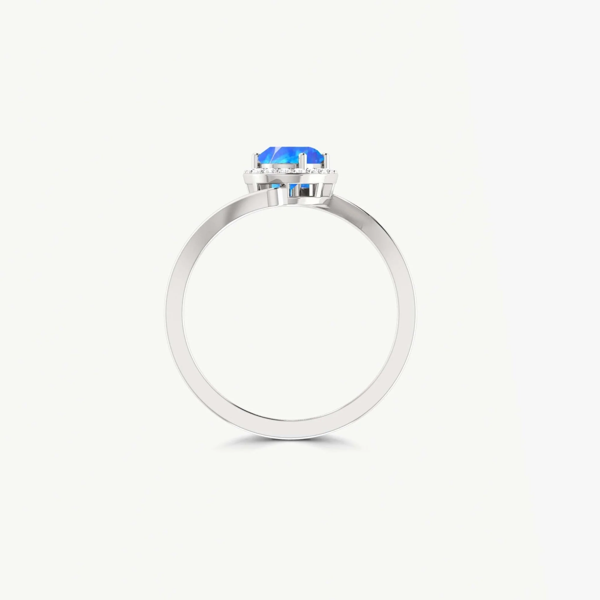 Natural Blue fire Ethiopian opal wedding ring - Image 8