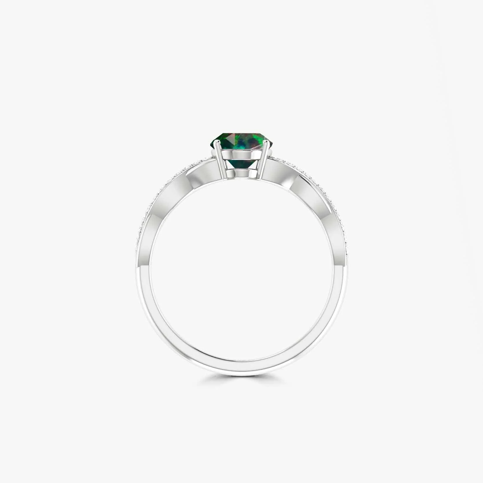 Natural fire Black Ethiopian opal Engagement ring - Image 8