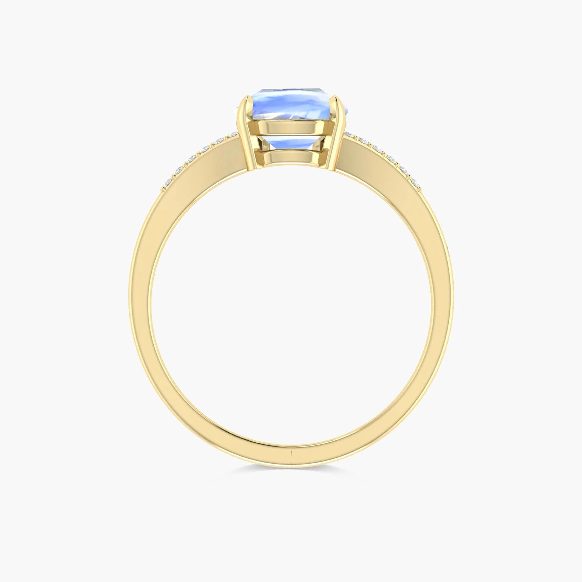Natural Moonstone Solitaire Ring - Pear Shape Gemstone Jewelry - Image 3