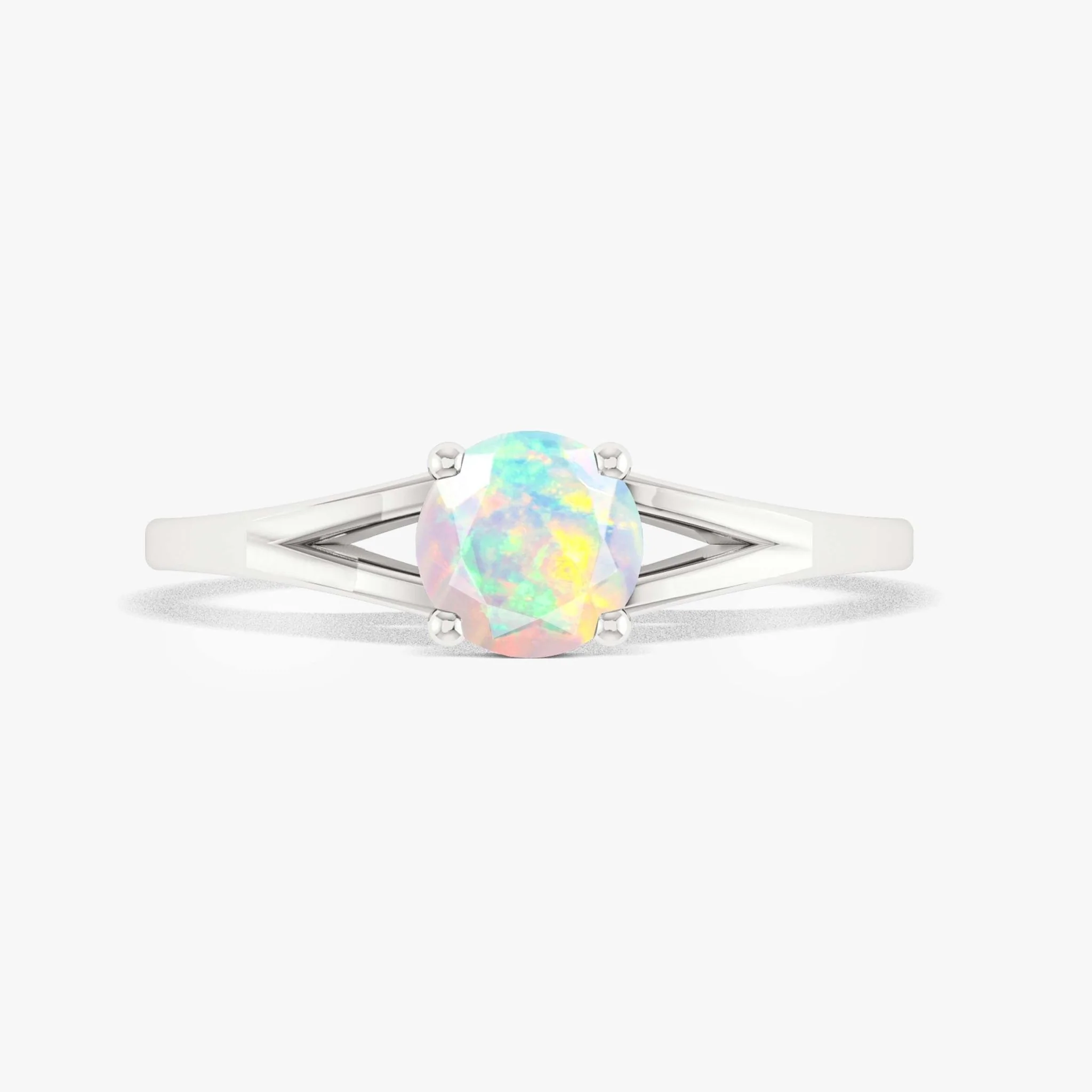 Natural white fire Ethiopian opal Engagement dainty ring - Image 5