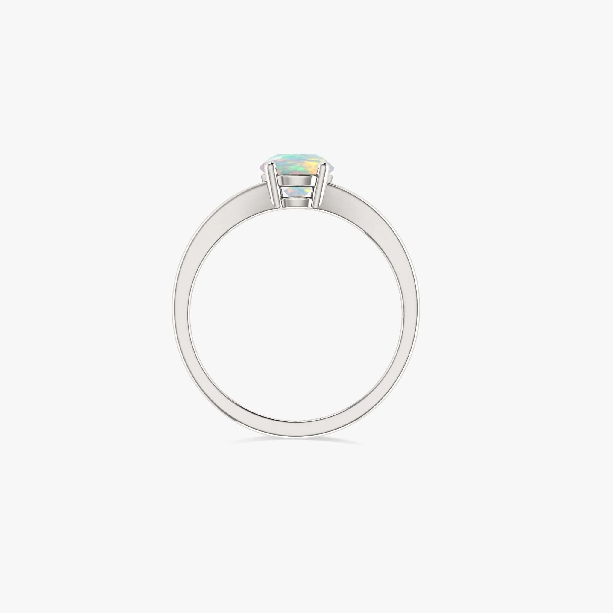 Natural white fire Ethiopian opal Engagement dainty ring - Image 8