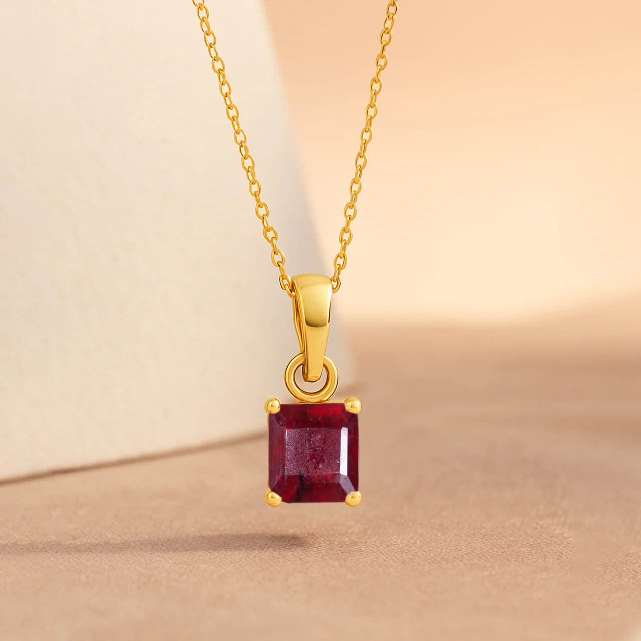 Octagon Ruby Solitaire Pendant Necklace in 925 Sterling Silver 7mm Stone 1.50ct - Image 10