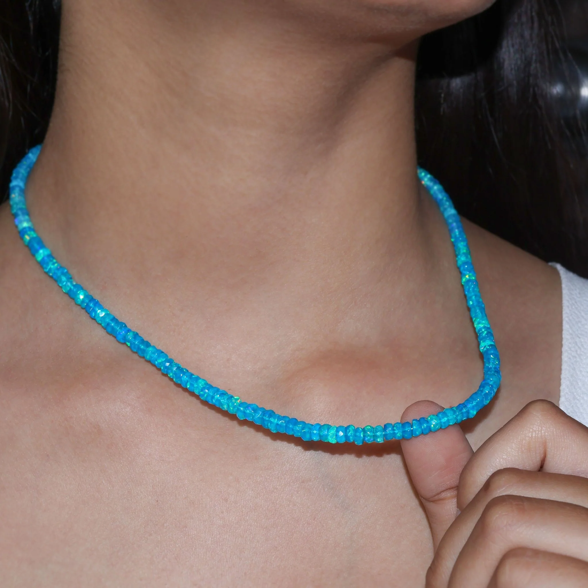 PARAIBA OPAL BEADED NECKLACE - Image 2