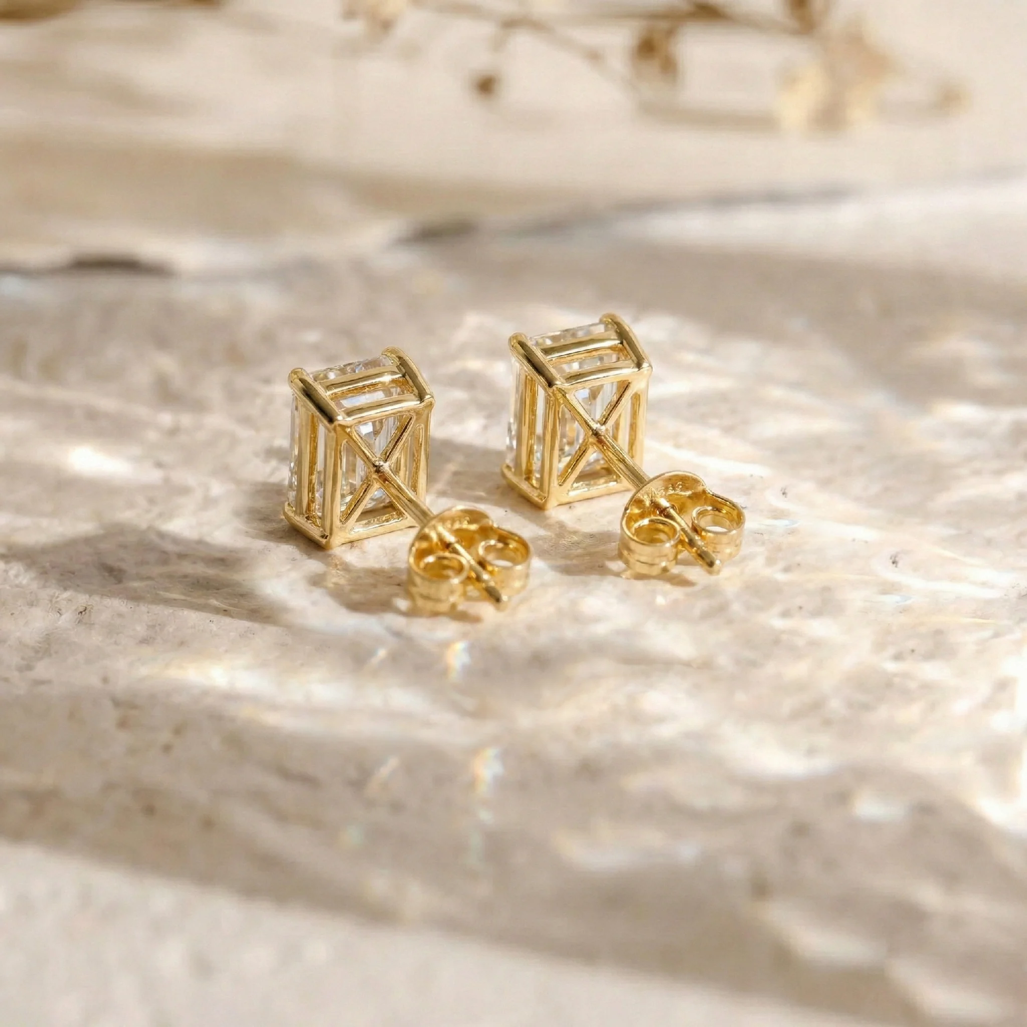 Luxury Peridot Octagon Stud Earrings in 925 Sterling Silver 5.35ct - Image 12