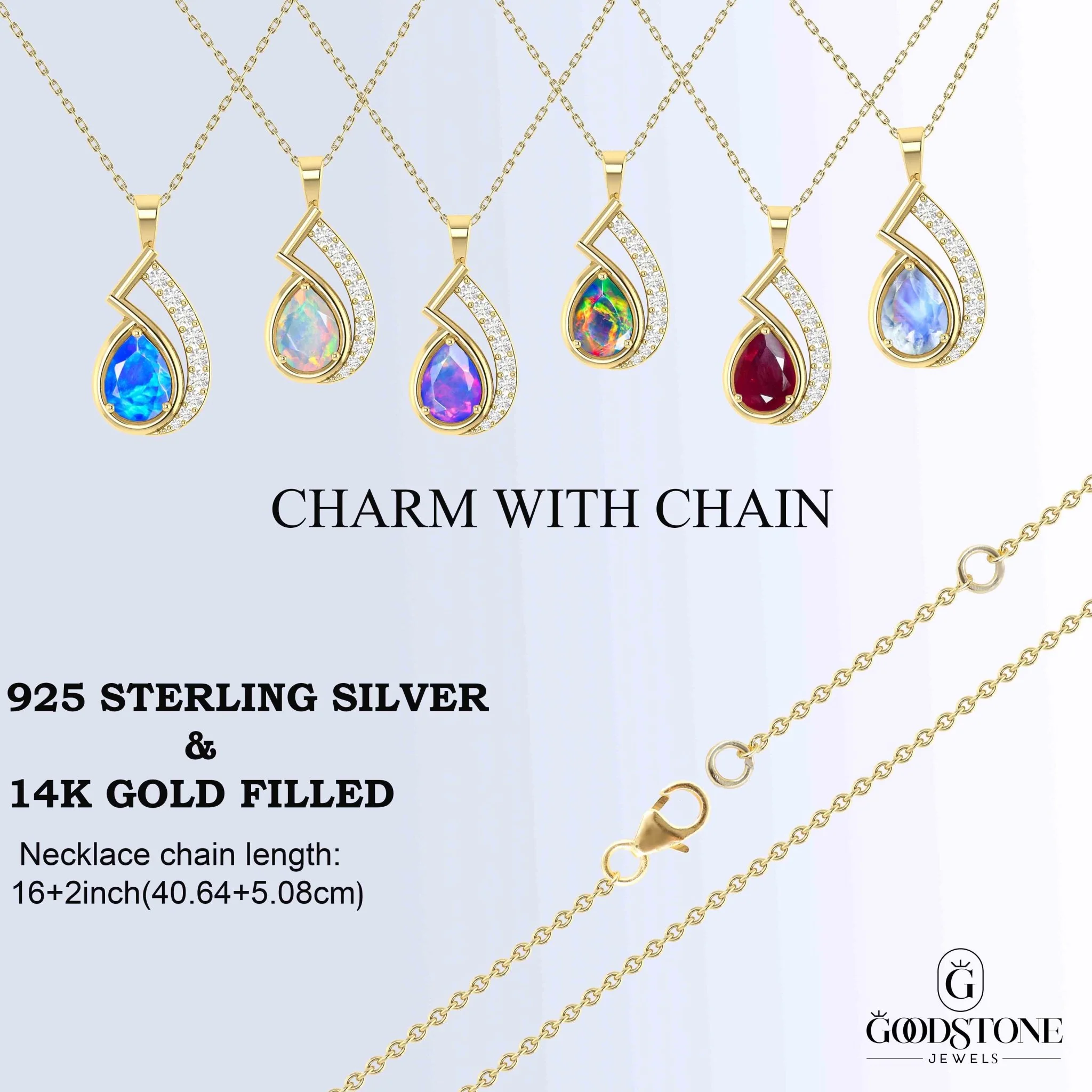 Ruby Kite Gemstone Pendant Necklace - Image 6