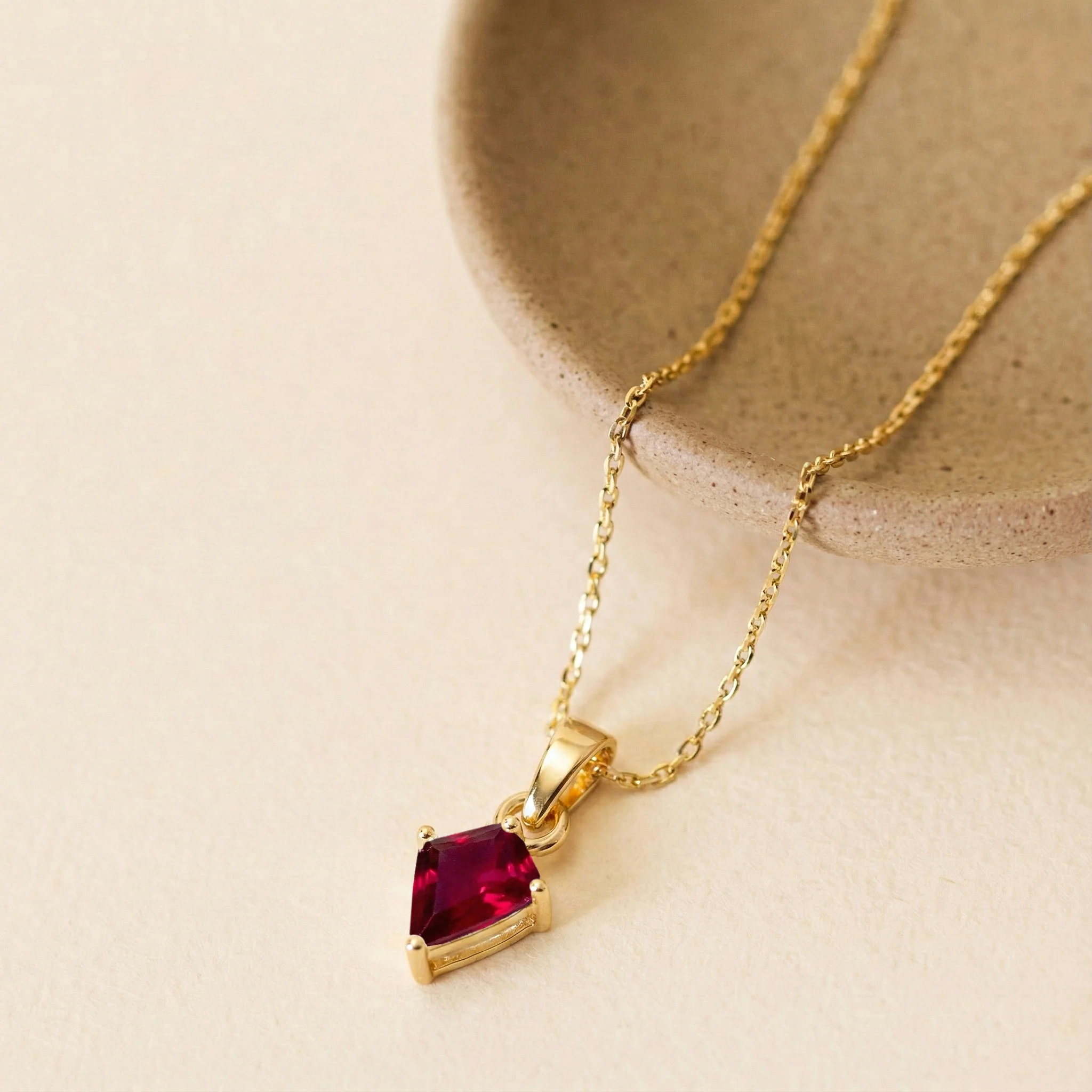 Ruby Kite Solitaire Pendant Necklace in 925 Sterling Silver 1.4ct - Image 14