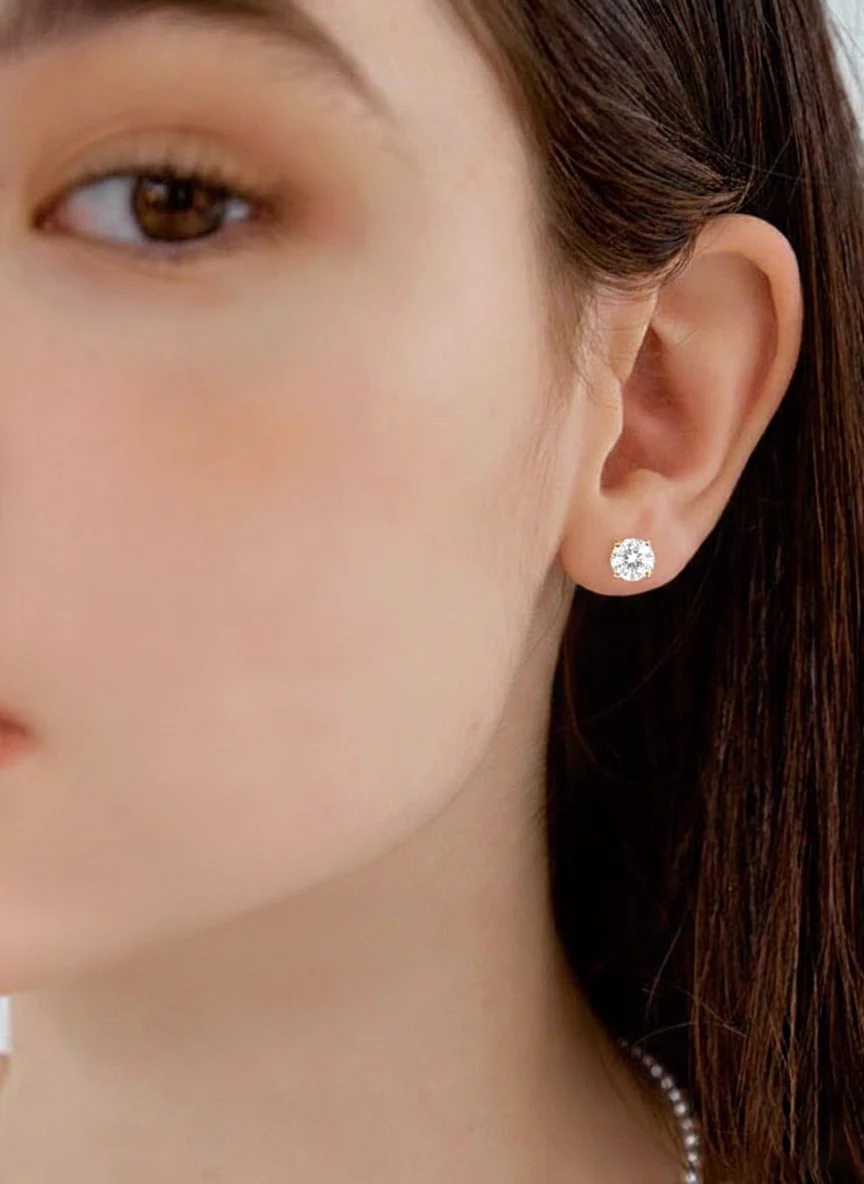 Simulated Diamond CZ Round Stud Earrings in 925 Sterling Silver 5.15ct - Image 13