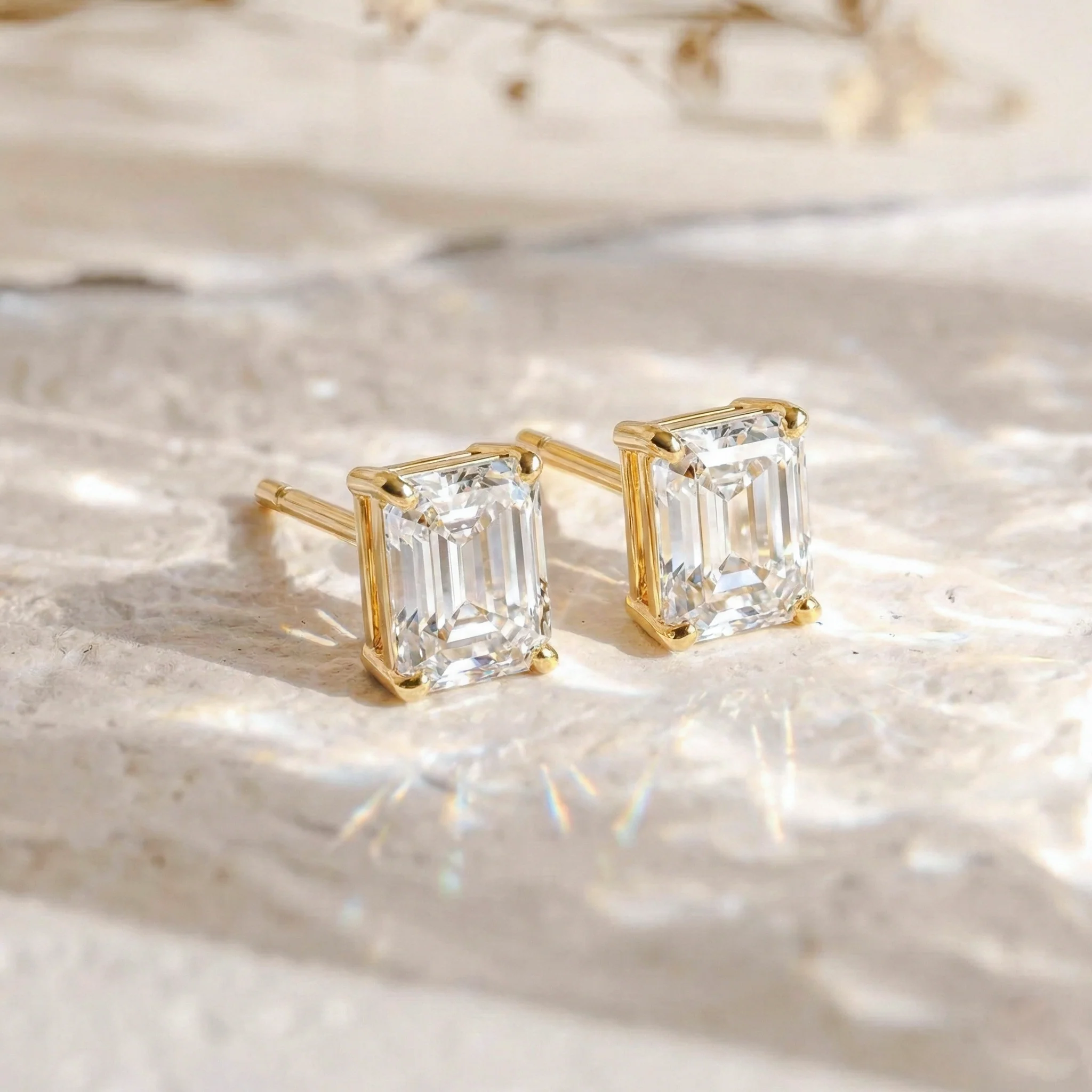 Simulated Diamond Octagon Stud Earrings in 925 Sterling Silver 5.35ct - Image 4