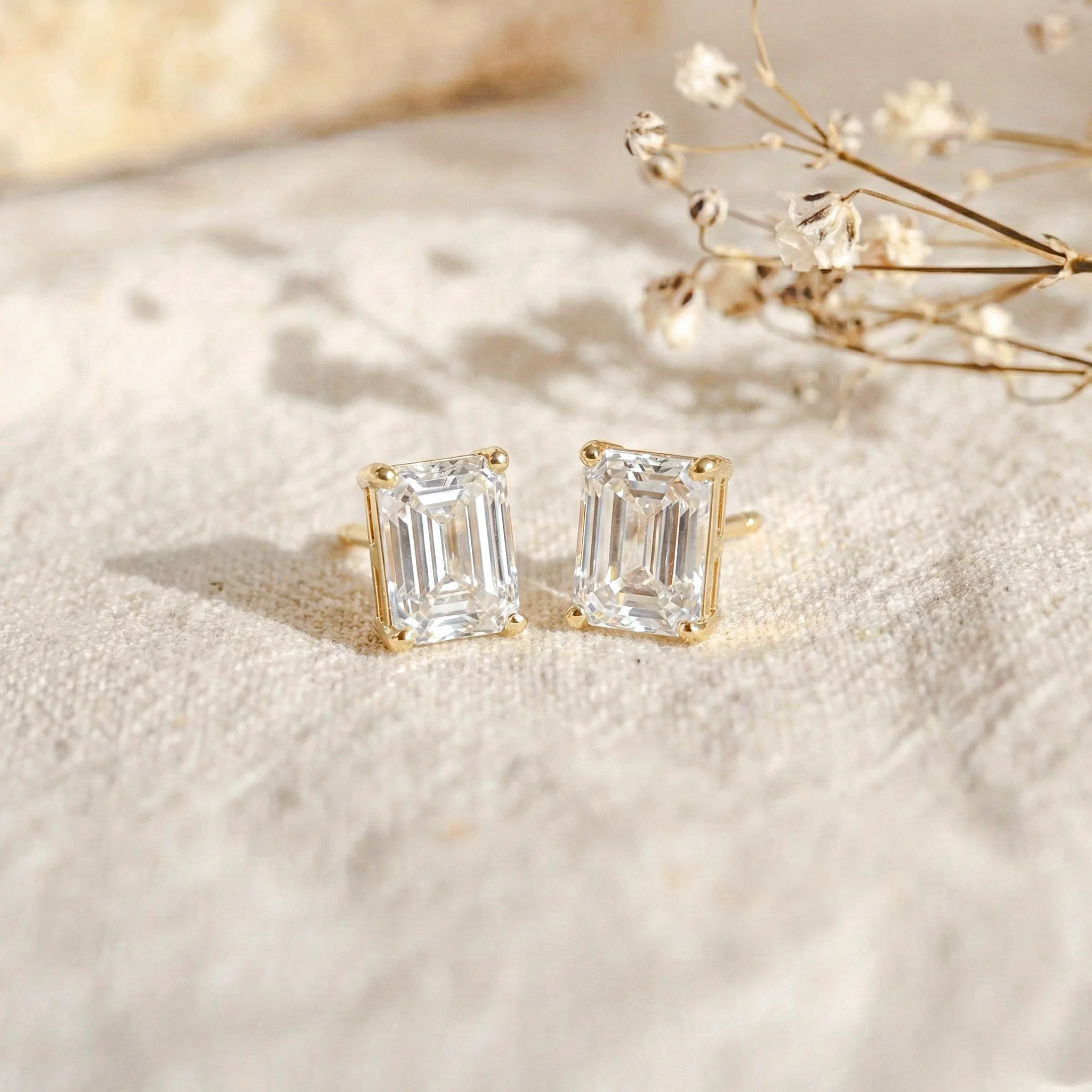 Simulated Diamond Octagon Stud Earrings in 925 Sterling Silver 5.35ct - Image 7