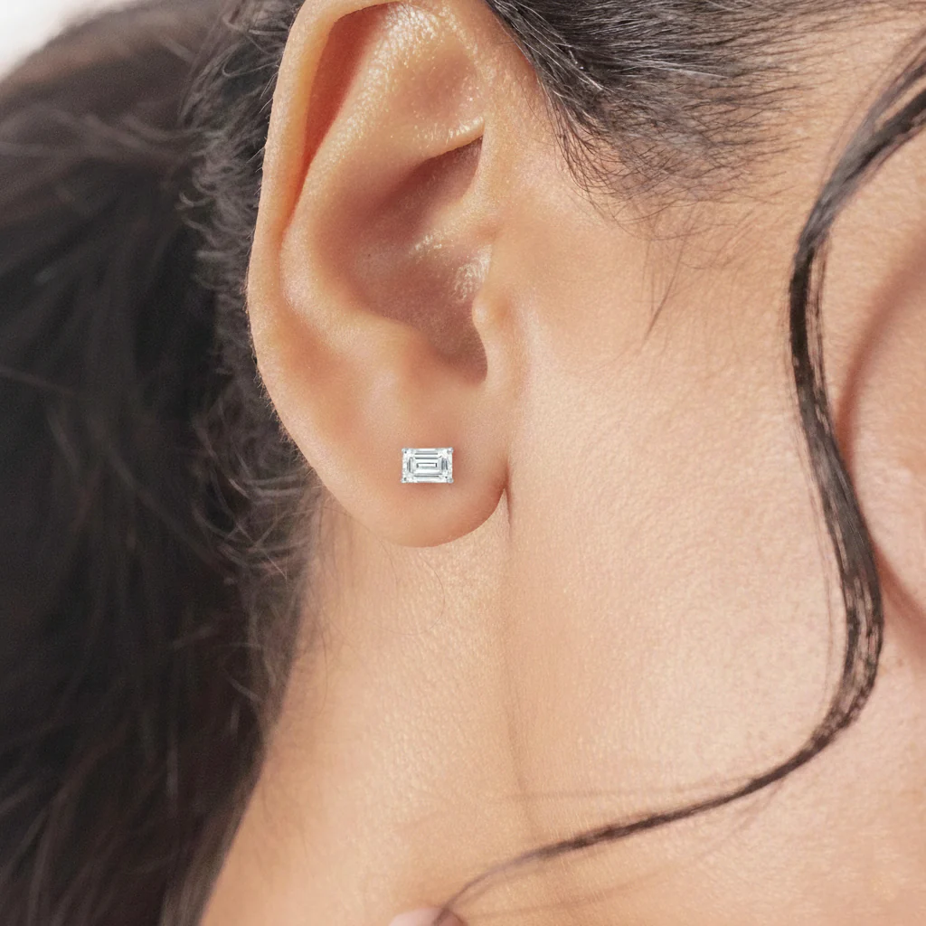 Simulated Diamond Octagon Stud Earrings in 925 Sterling Silver 5.35ct - Image 9