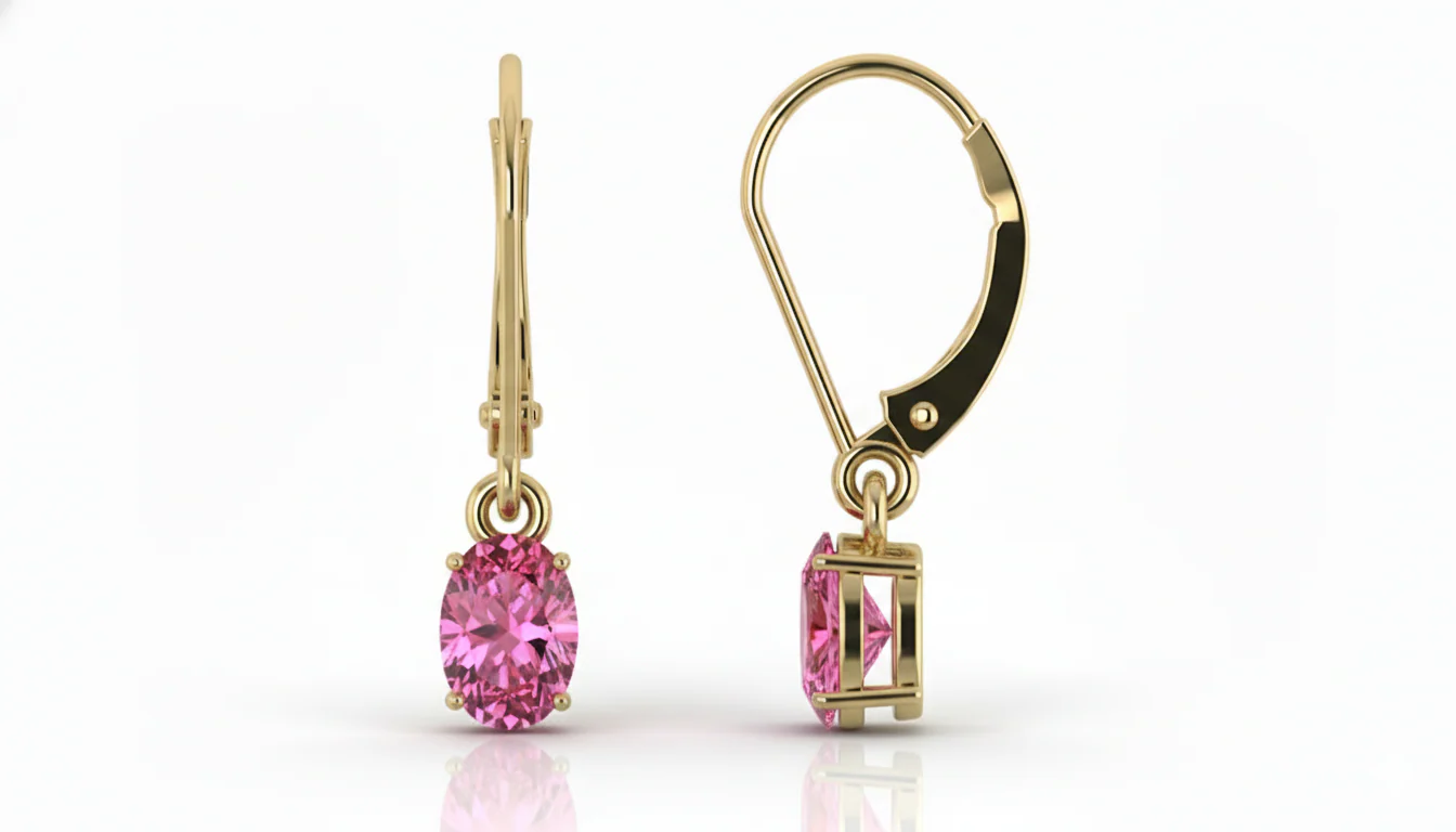 Tourmaline Oval Dangle Earring in 925 Sterling Silver 8X6 MM 2.4ct - Image 8